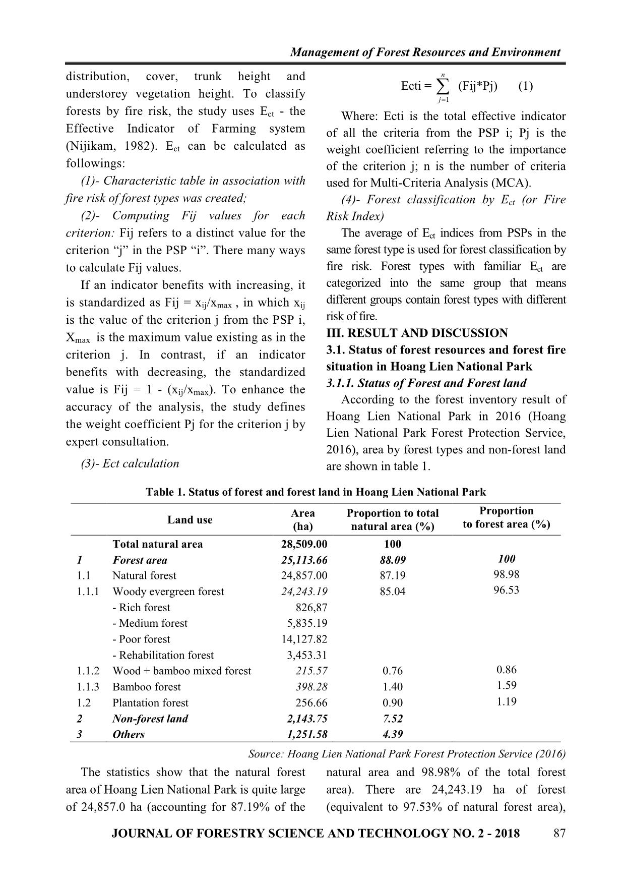 Characteristics of fuels and fire risk among the main forest types in Hoang Lien National Park trang 3