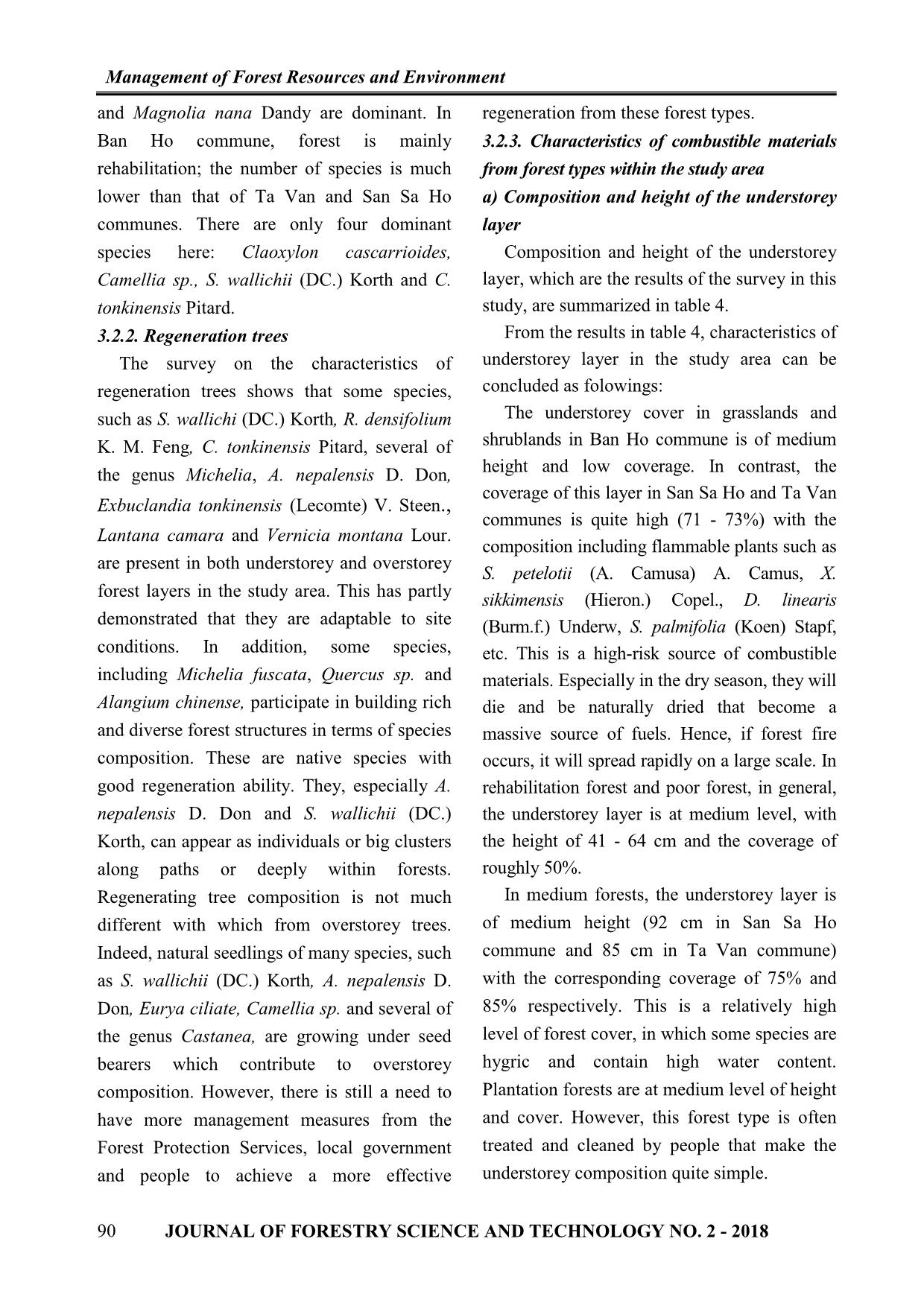 Characteristics of fuels and fire risk among the main forest types in Hoang Lien National Park trang 6