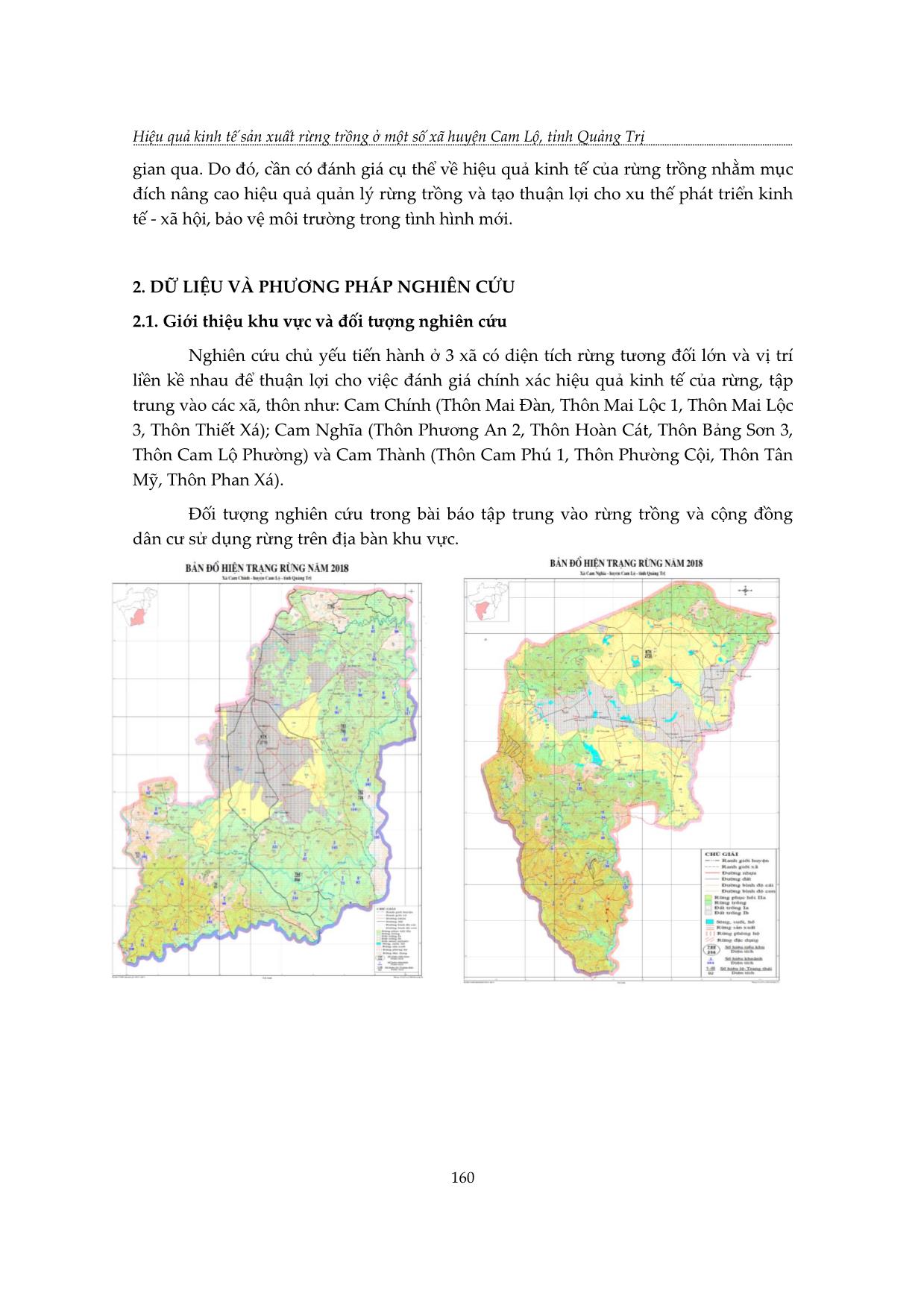 Hiệu quả kinh tế sản xuất rừng trồng ở một số xã huyện Cam Lộ, tỉnh Quảng Trị trang 2