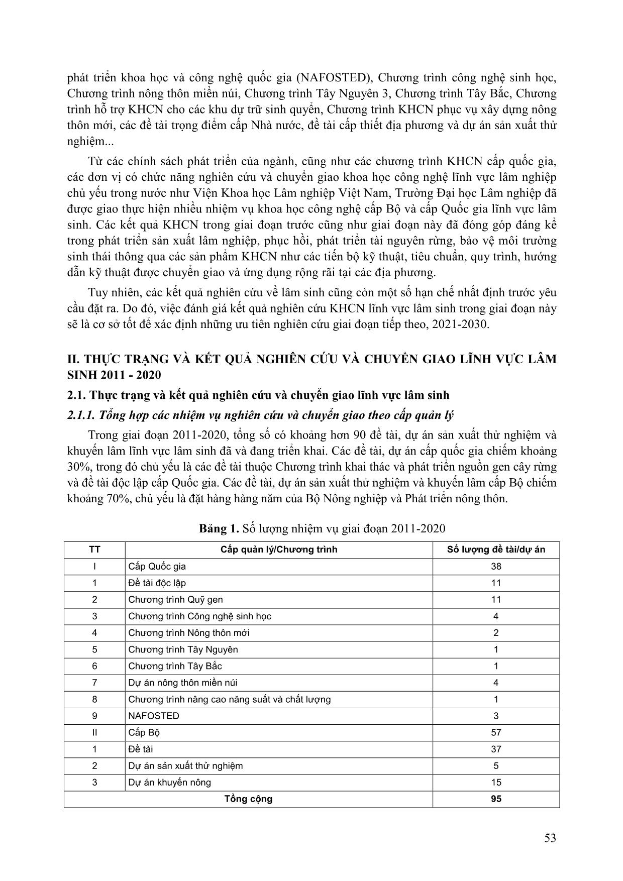 Kết quả nghiên cứu khoa học và chuyển giao công nghệ lĩnh vực lâm sinh giai đoạn 2011-2020, định hướng đến 2030 trang 3