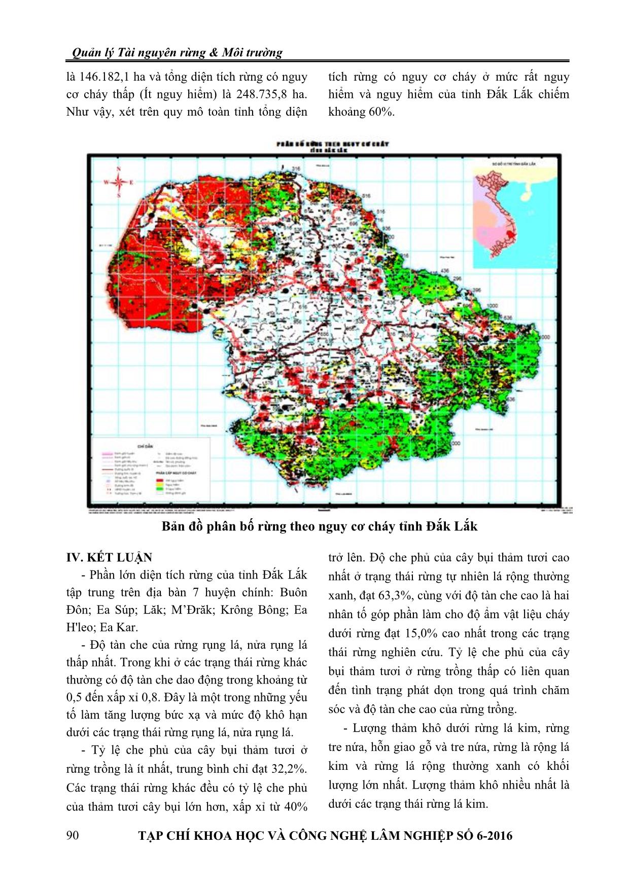 Nghiên cứu xây dựng bản đồ phân bố rừng theo nguy cơ cháy tại tỉnh Đắk Lắk trang 9