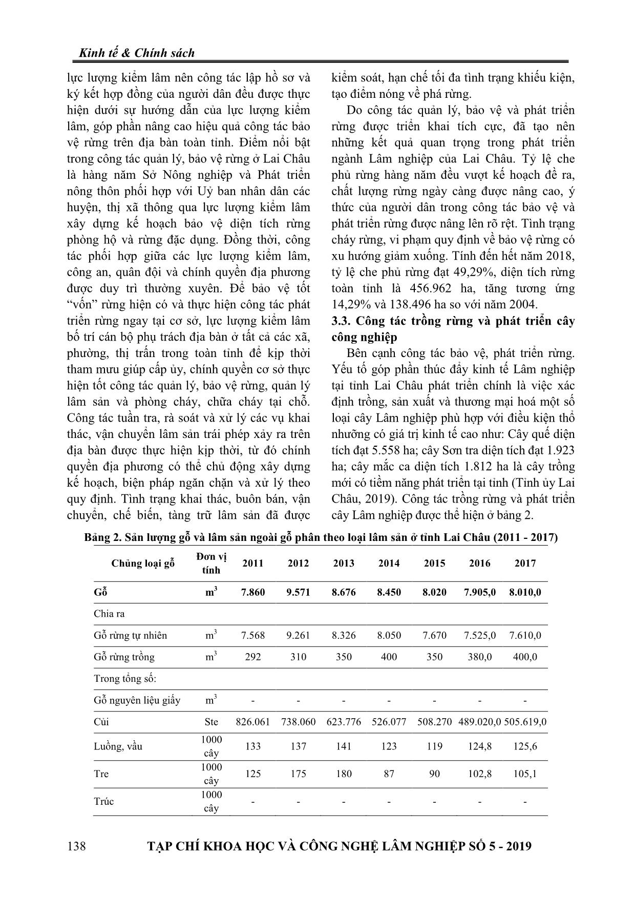 Phát triển lâm nghiệp bền vững ở Lai Châu hiện nay trang 4