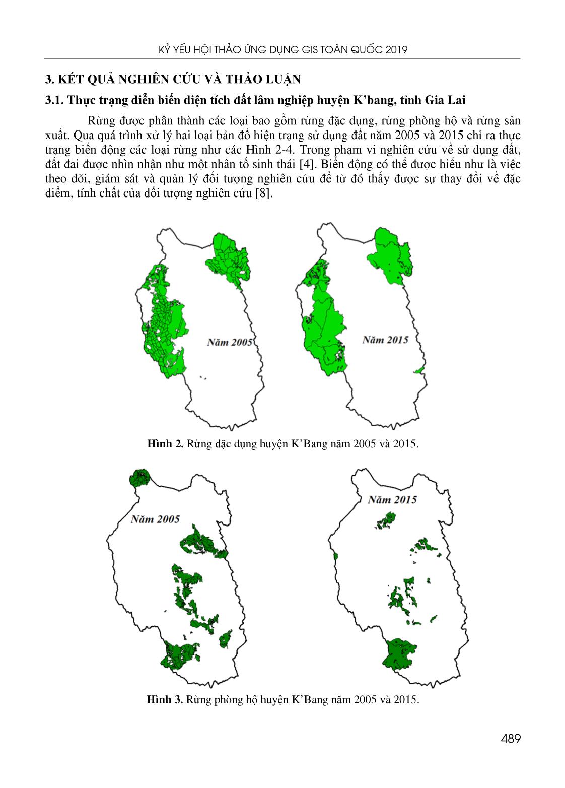Ứng dụng GIS đánh giá biến động diện tích đất lâm nghiệp huyện Kbang, tỉnh Gia Lai và đề xuất giải pháp quản lý bền vững trang 4