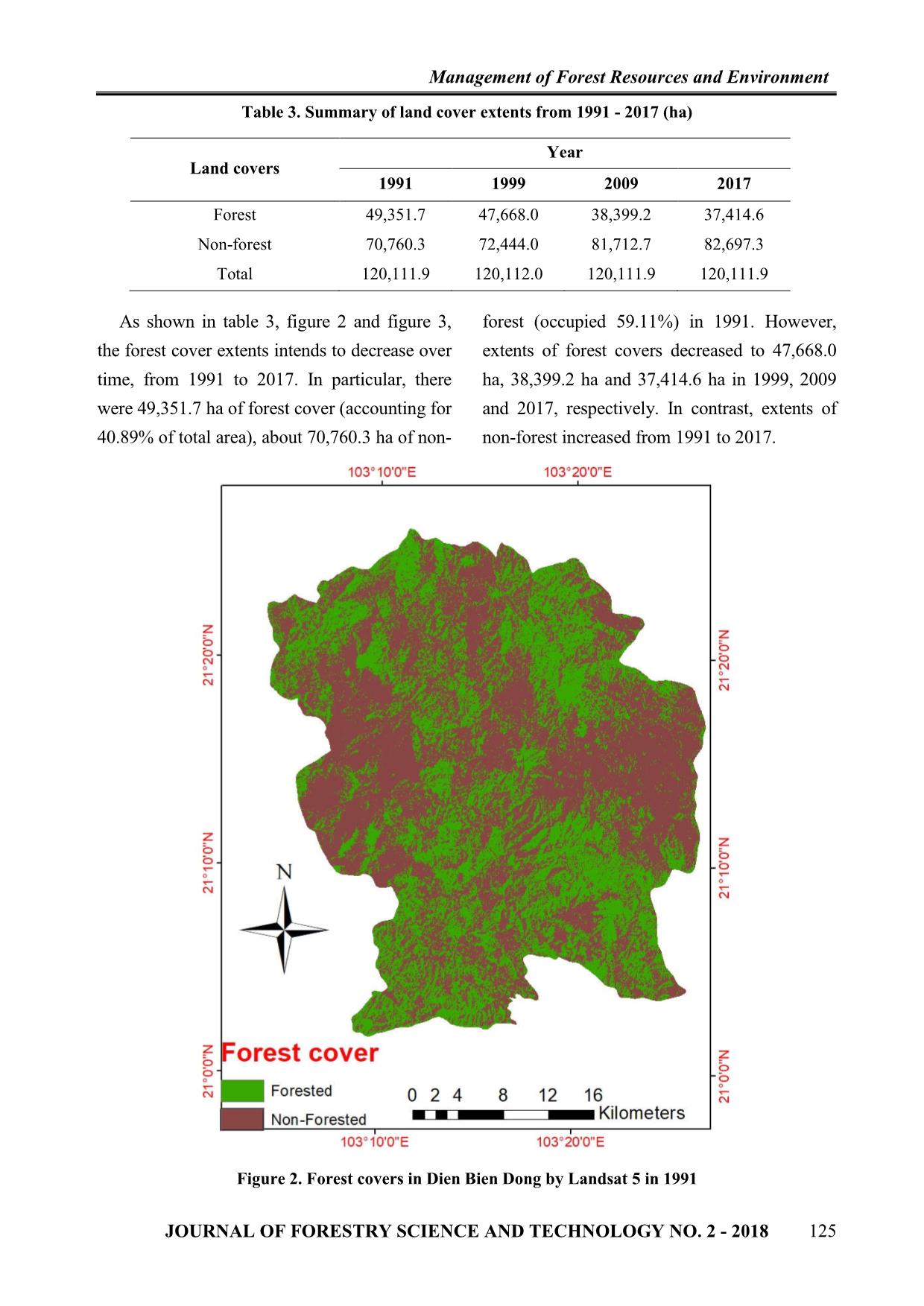 Using multi-temporal remote sensing data to quantify forest cover change in Dien Bien Dong district, Dien Bien province during 1991-2017 trang 4
