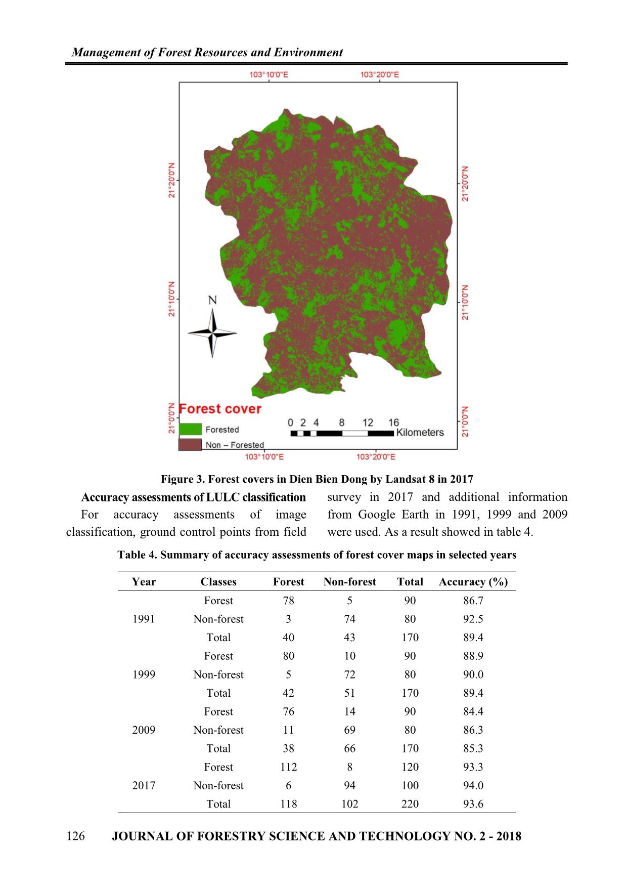 Using multi-temporal remote sensing data to quantify forest cover change in Dien Bien Dong district, Dien Bien province during 1991-2017 trang 5