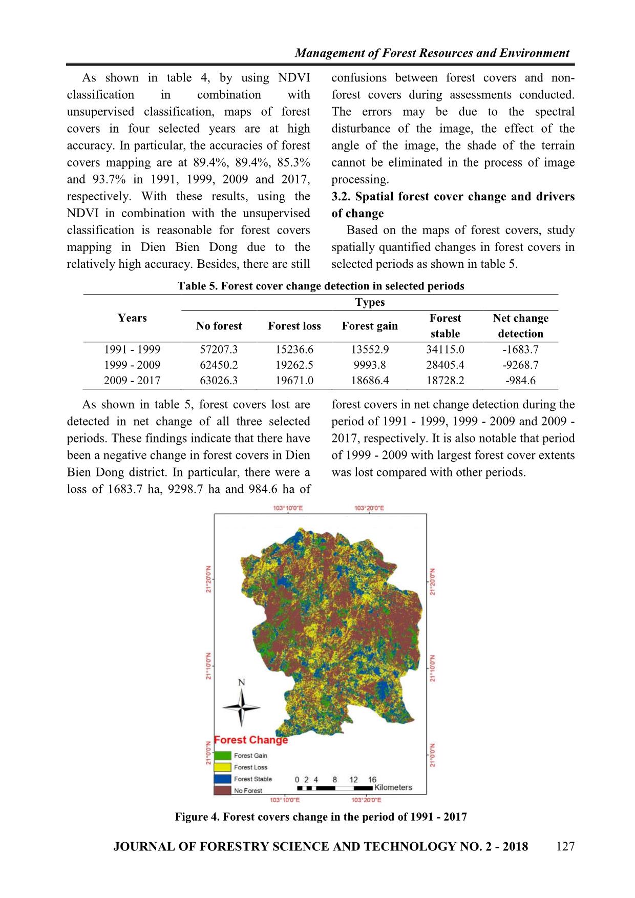 Using multi-temporal remote sensing data to quantify forest cover change in Dien Bien Dong district, Dien Bien province during 1991-2017 trang 6