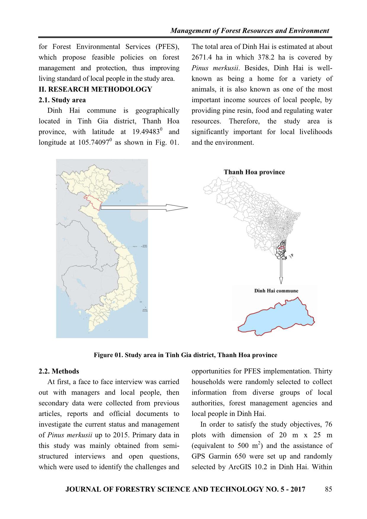 Using spot 6 to estimate biomass and carbon stocks of pinus merkusii plantation in Dinh Hai commune, Thanh Hoa province trang 2