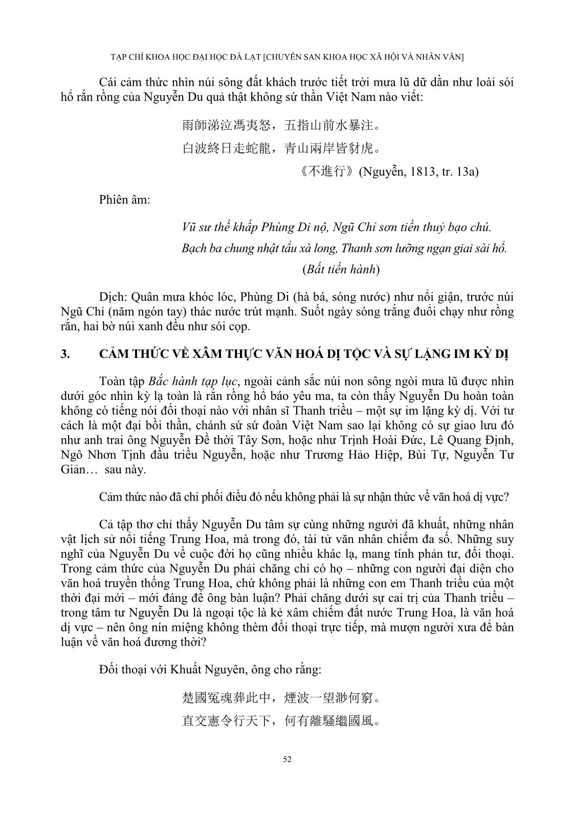 Cảm thức của Nguyễn Du về Trung Quốc Thanh triều trong “Bắc hành tạp lục” trang 10