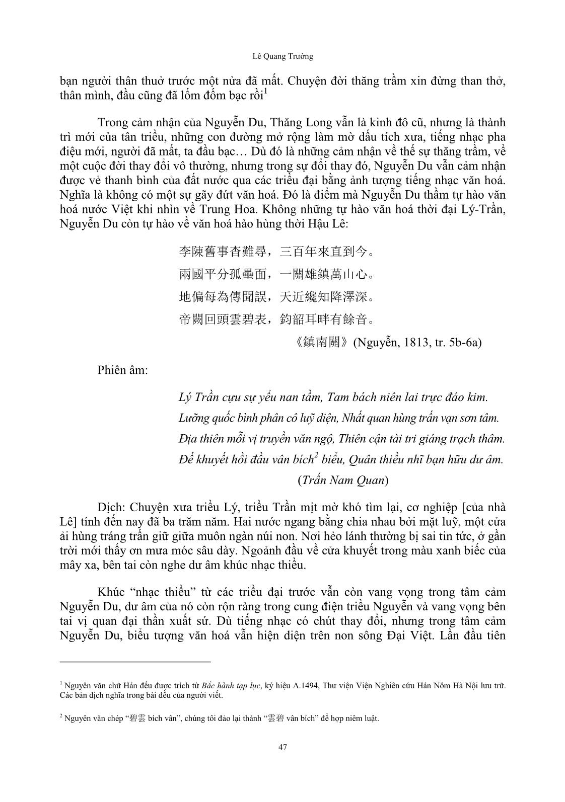 Cảm thức của Nguyễn Du về Trung Quốc Thanh triều trong “Bắc hành tạp lục” trang 5