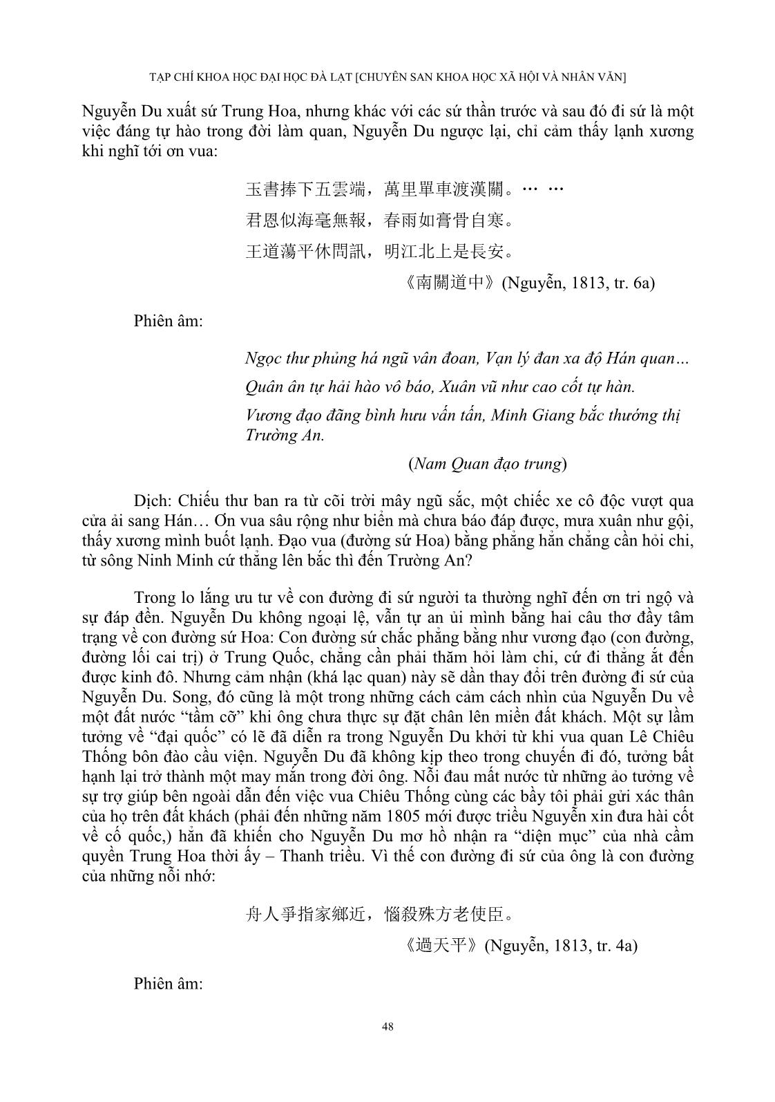 Cảm thức của Nguyễn Du về Trung Quốc Thanh triều trong “Bắc hành tạp lục” trang 6