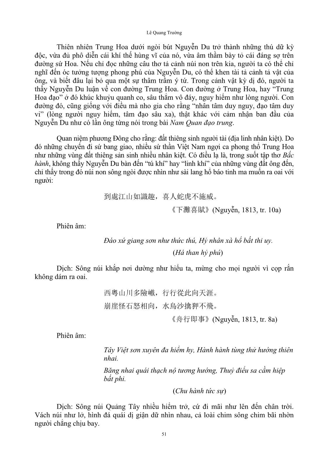 Cảm thức của Nguyễn Du về Trung Quốc Thanh triều trong “Bắc hành tạp lục” trang 9