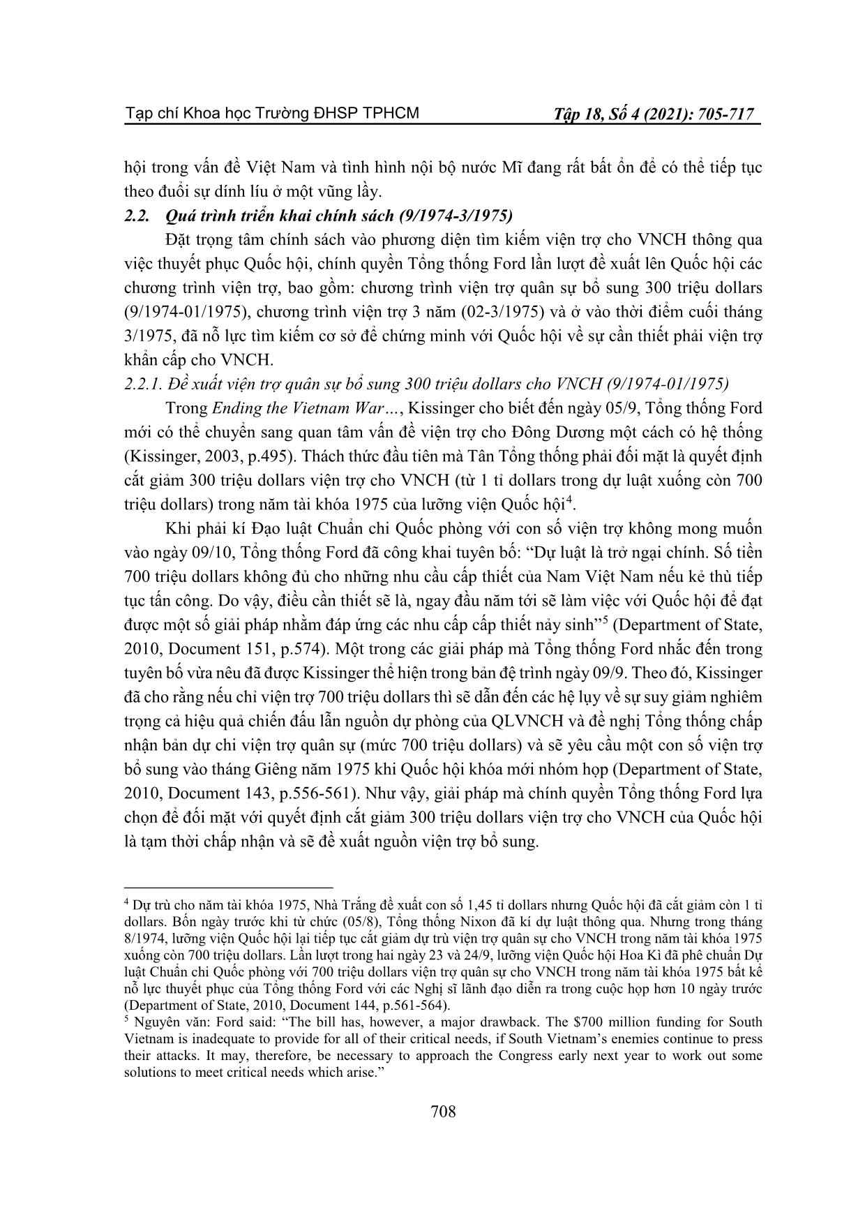 Chính sách của Hoa Kì đối với Việt Nam Cộng hòa thời kì tổng thống Gerald Ford (8/1974-4/1975) trang 4