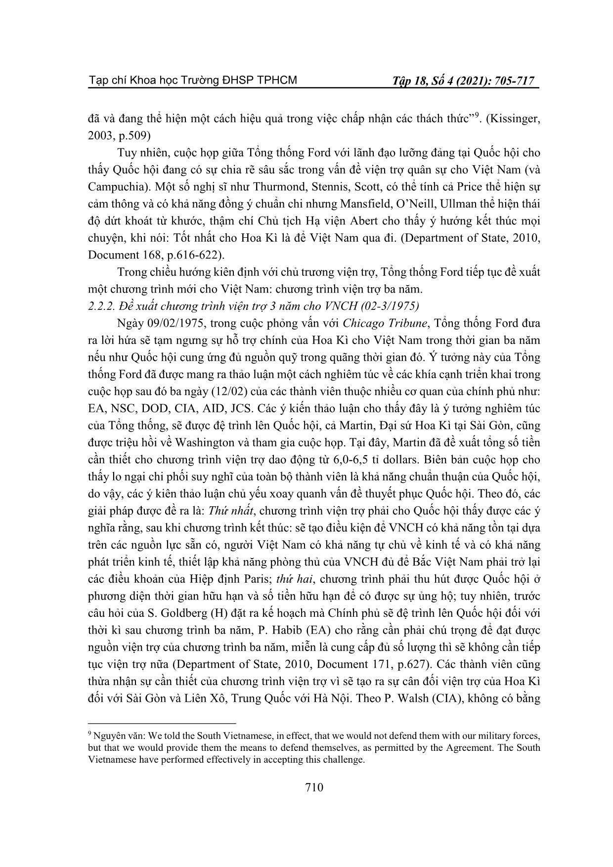 Chính sách của Hoa Kì đối với Việt Nam Cộng hòa thời kì tổng thống Gerald Ford (8/1974-4/1975) trang 6