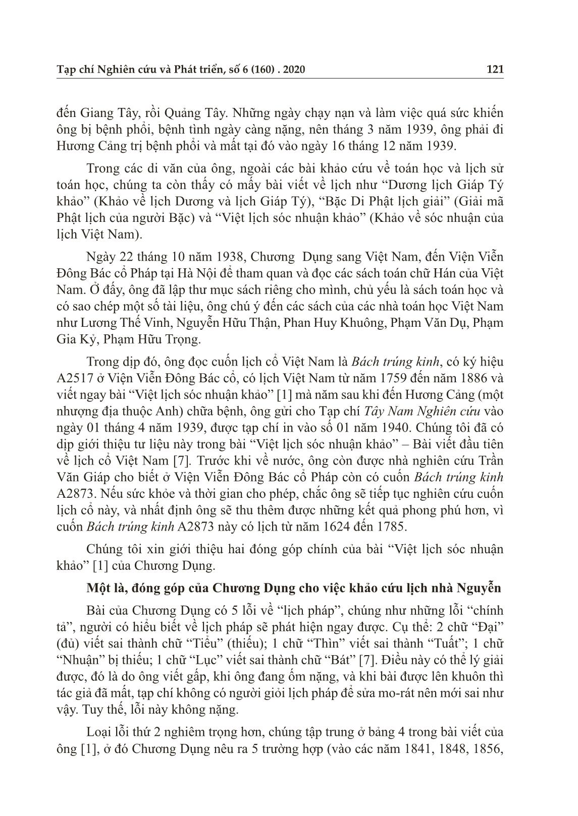 Đóng góp của Chương Dụng vào nghiên cứu lịch cổ Việt Nam trang 3