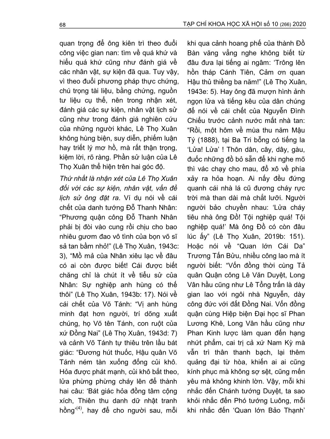 Đóng góp của Lê Thọ Xuân trong nghiên cứu lịch sử Nam Bộ triều Nguyễn thế kỷ XIX trang 9