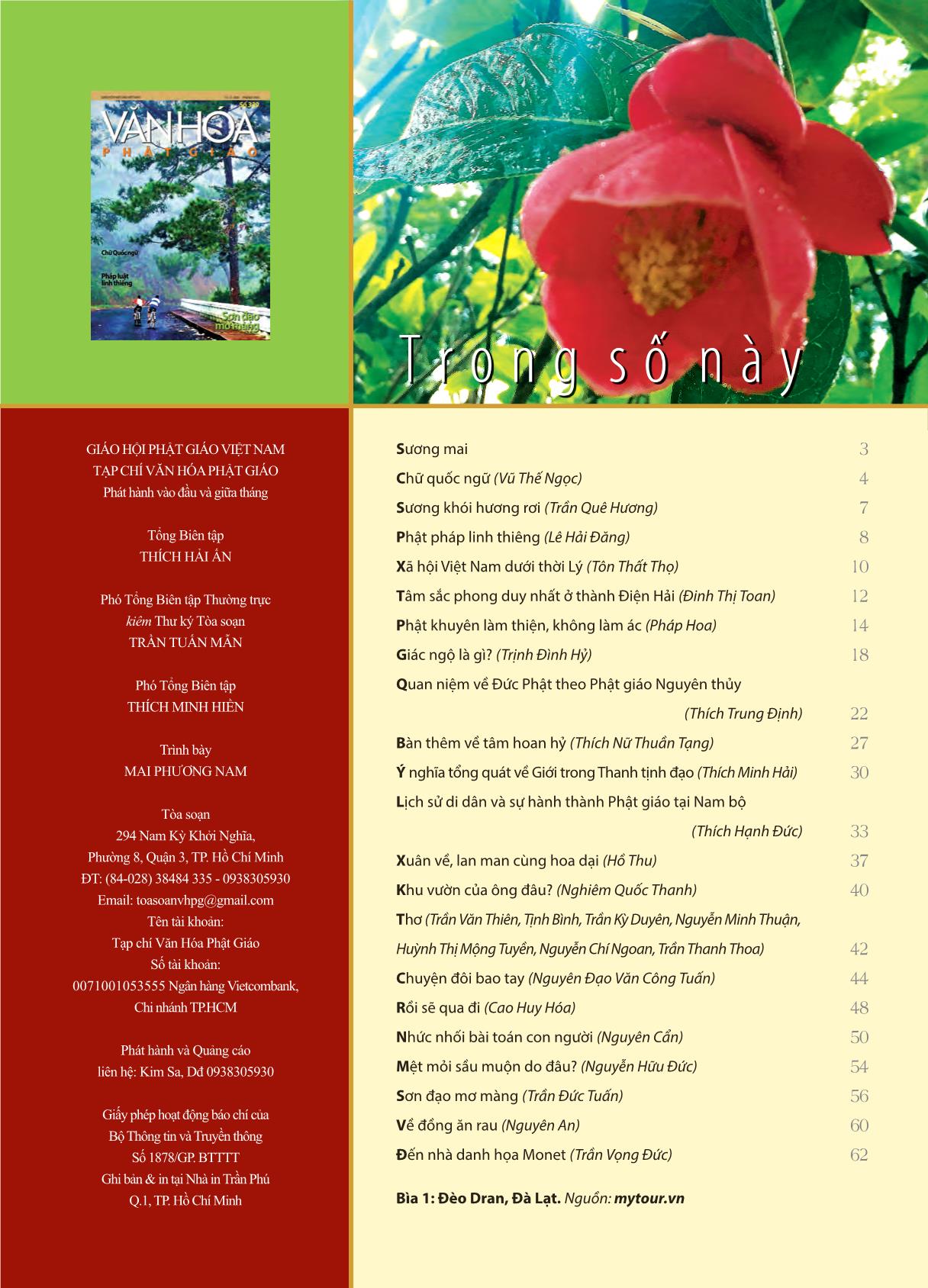 Tạp chí Văn hóa Phật giáo - Số 339 trang 3