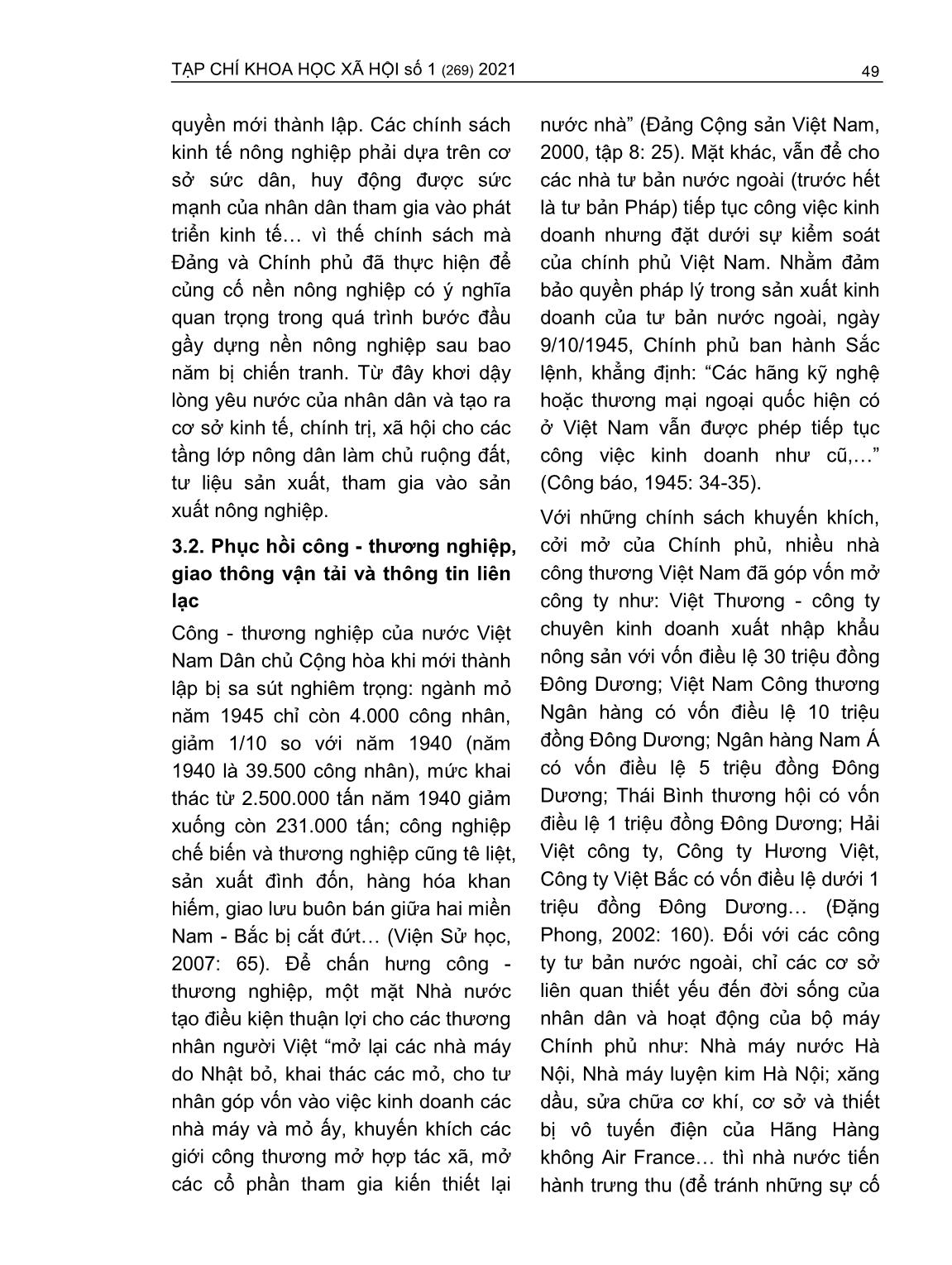 Những biện pháp vượt qua khó khăn về kinh tế của nước Việt Nam Dân chủ Cộng hòa trong thời gian đầu mới thành lập (8/1945-12/1946) trang 5