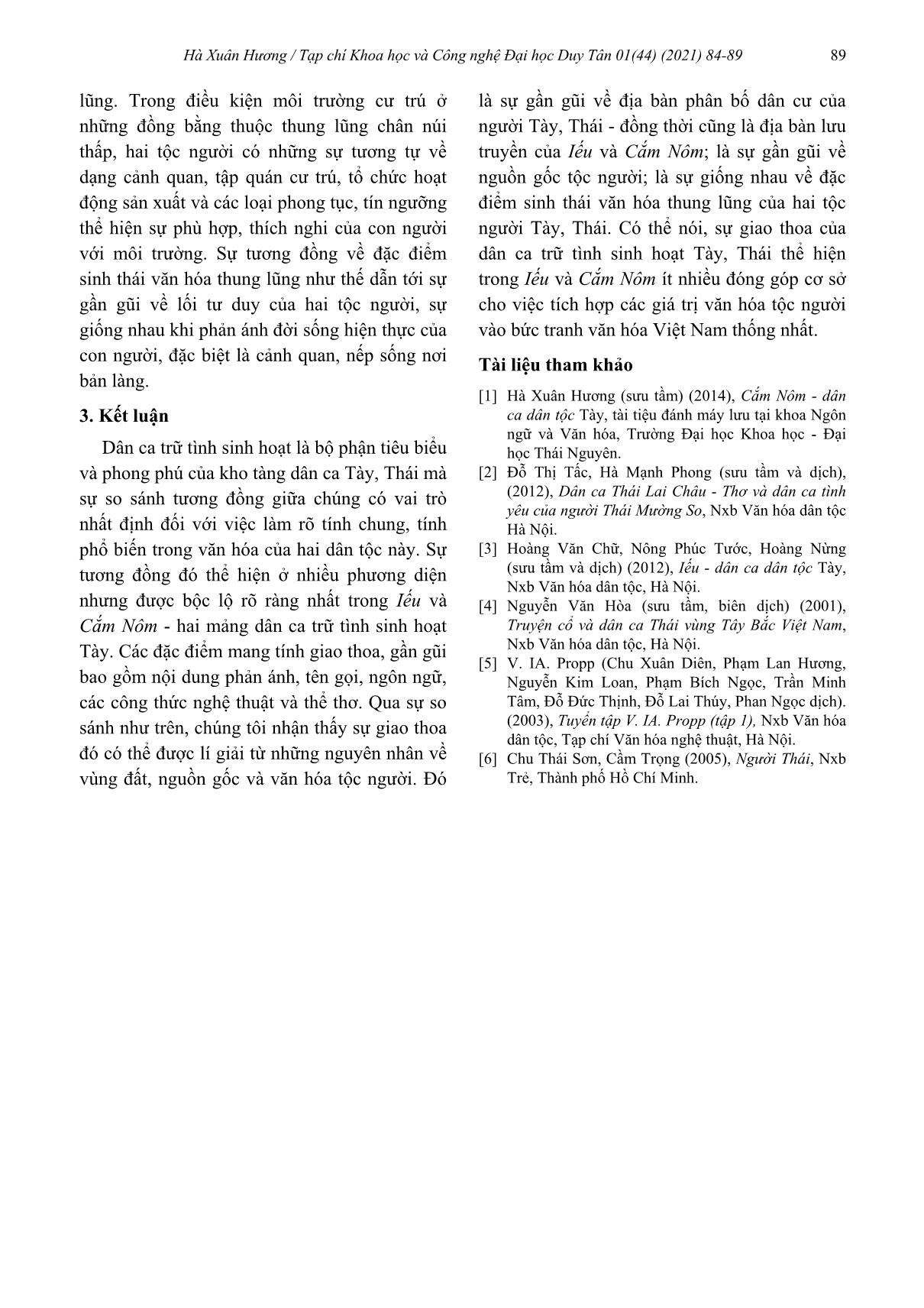 Sự giao thoa của dân ca trữ tình sinh hoạt Tày, Thái trong Iếu và Cắm Nôm trang 6