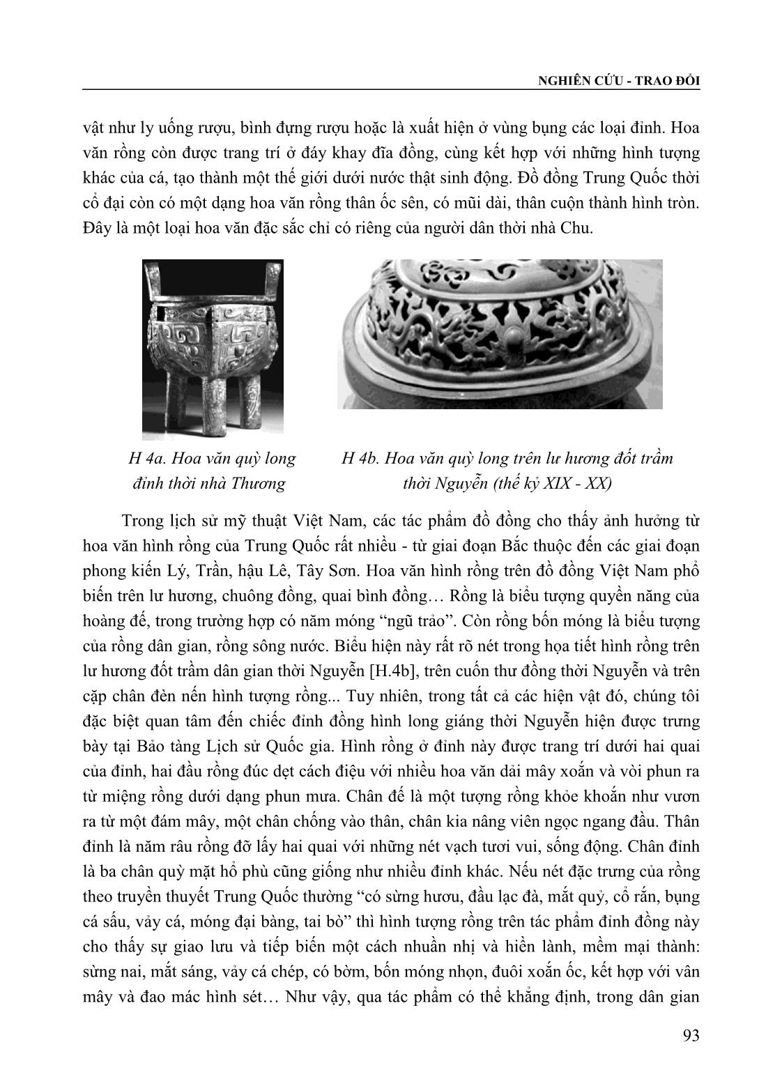Tạo hình đồ đồng dân gian Việt Nam thời Nguyễn (Thế kỷ XIX - XX) trong bối cảnh giao lưu và tiếp biến với đồ đồng Trung Quốc trang 4