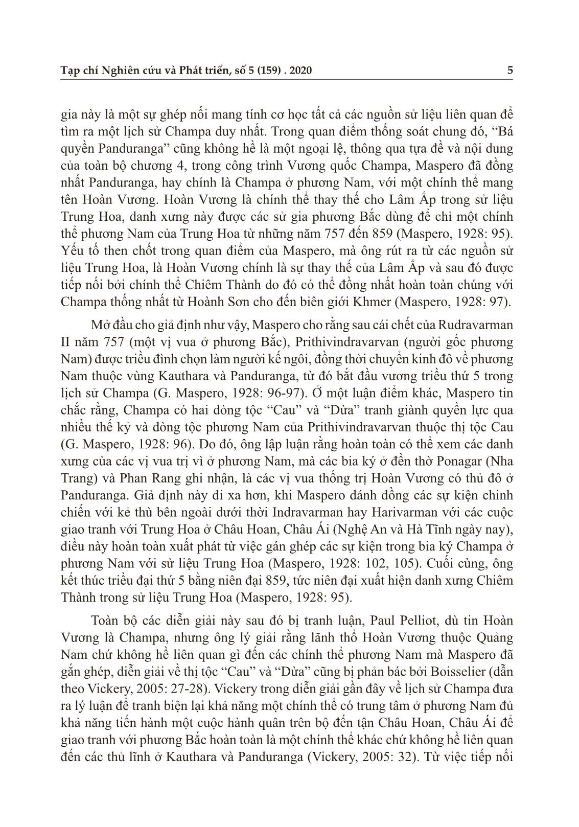 Từ quan điểm về “Bá quyền Panduranga” nhìn lại bối cảnh miền Nam Champa trong thế kỷ VIII - IX trang 3