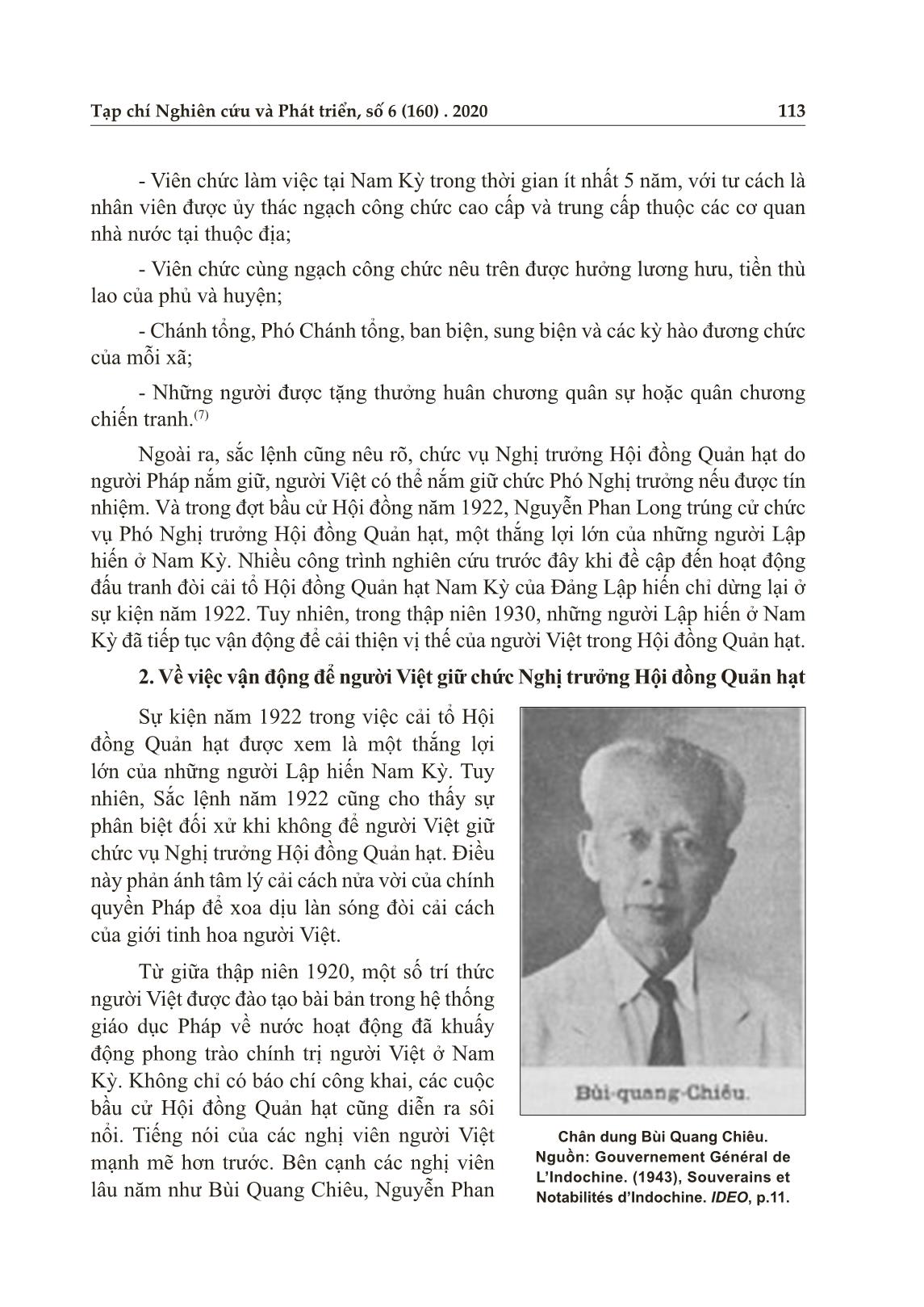 Về việc người Việt giữ chức nghị trưởng hội đồng quản hạt Nam Kỳ qua một vài tư liệu báo chí trang 4