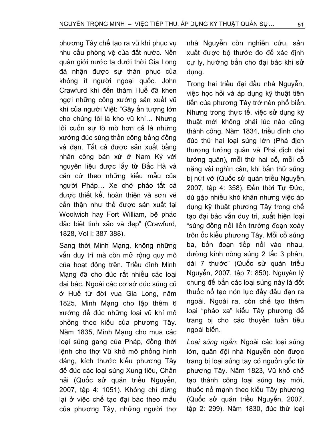Việc tiếp thu, áp dụng kỹ thuật quân sự phương Tây của triều Nguyễn (1802-1858) trang 2