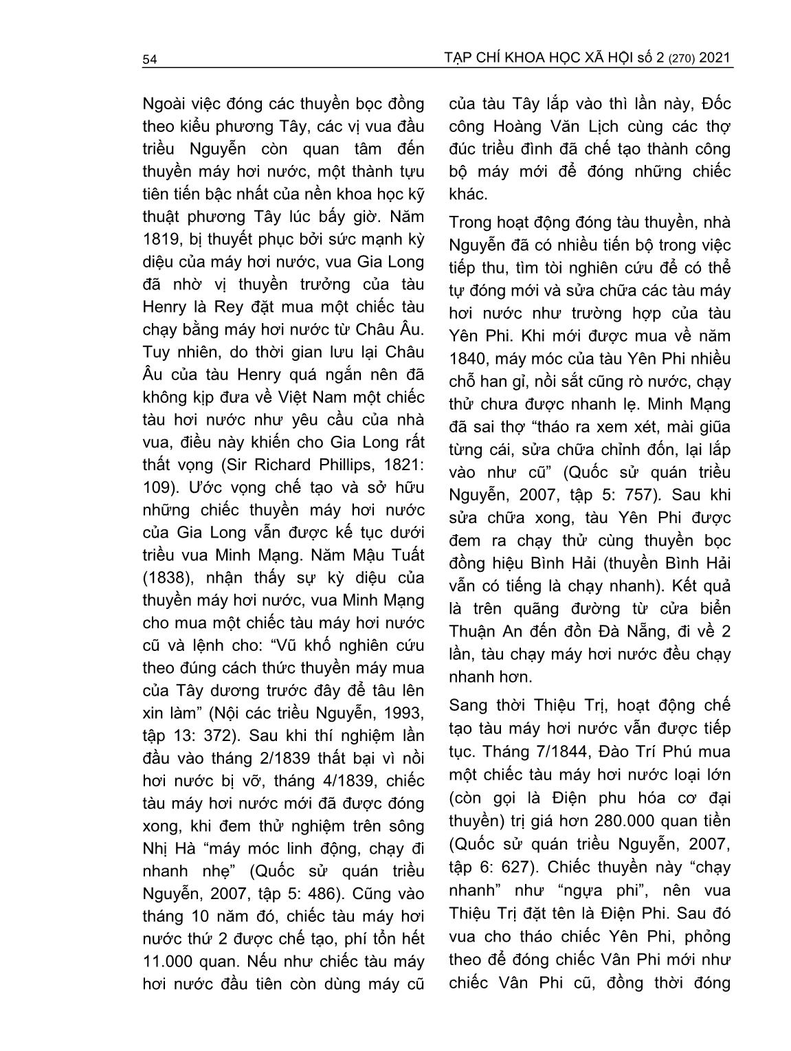 Việc tiếp thu, áp dụng kỹ thuật quân sự phương Tây của triều Nguyễn (1802-1858) trang 5