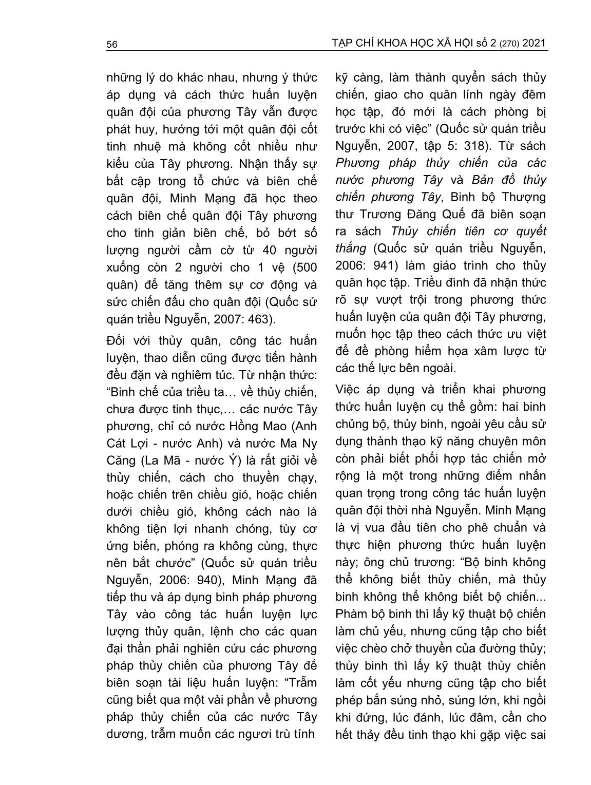 Việc tiếp thu, áp dụng kỹ thuật quân sự phương Tây của triều Nguyễn (1802-1858) trang 7
