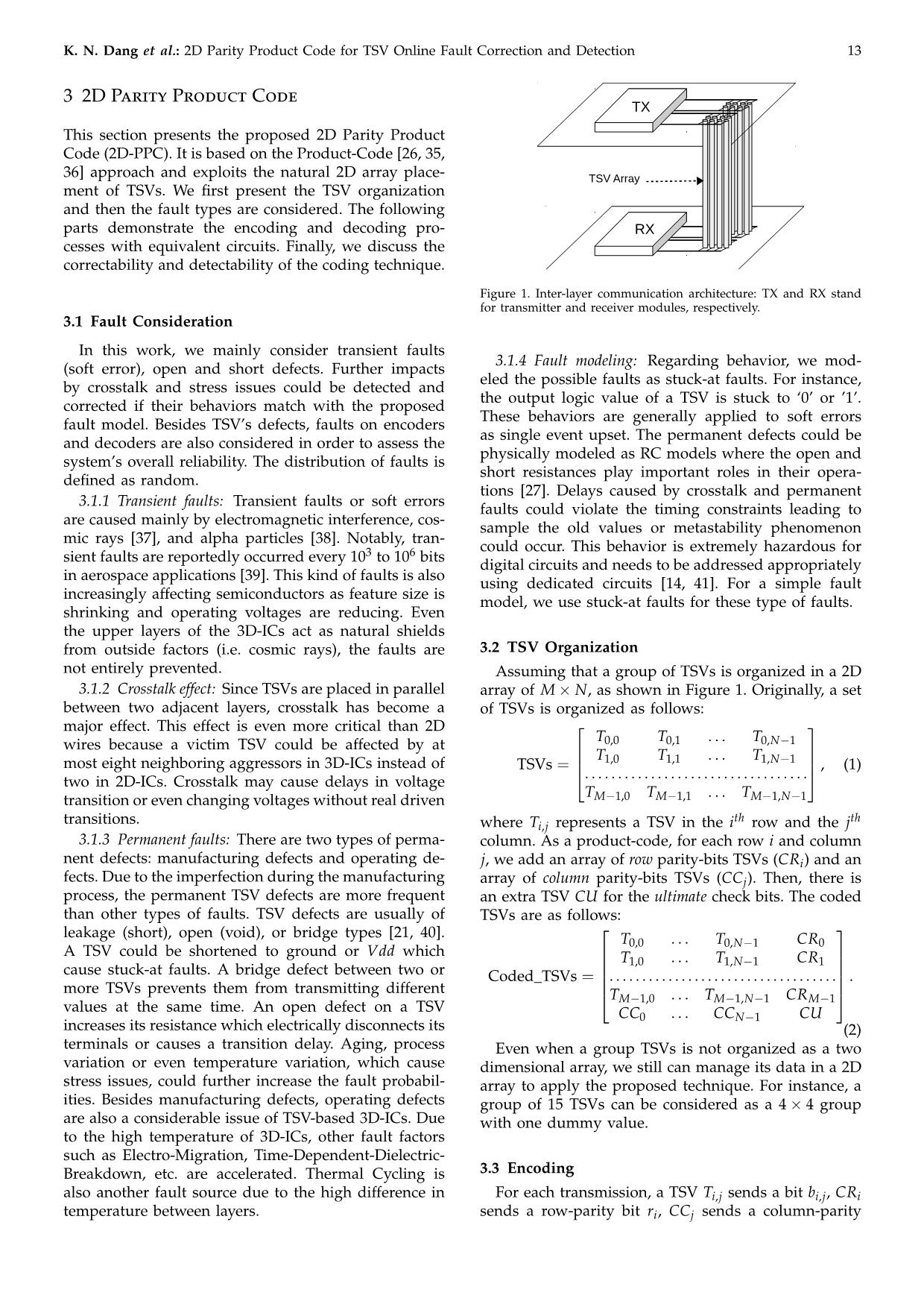 2D parity product code for TSV online fault correction and detection trang 3