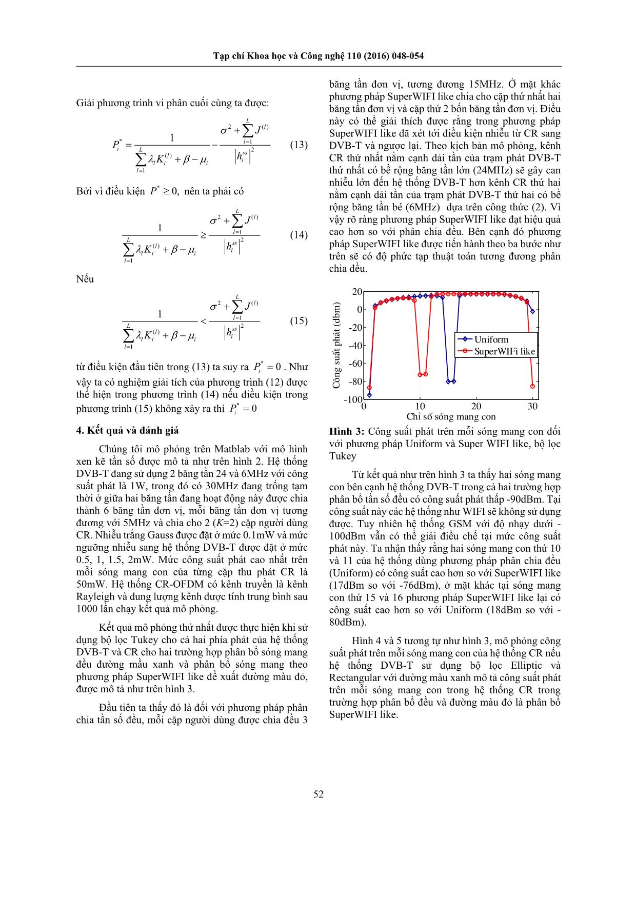 Ảnh hưởng của sự phân bổ tần số đến hiệu năng của truyền thông nhận thức chiếm dụng băng tần truyền hình vô tuyến mặt đất DVB-T trang 5