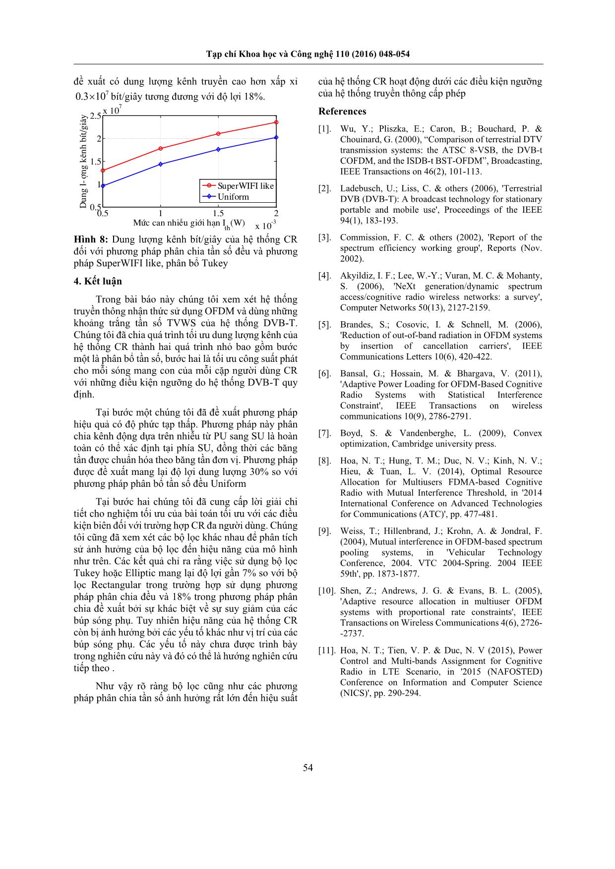 Ảnh hưởng của sự phân bổ tần số đến hiệu năng của truyền thông nhận thức chiếm dụng băng tần truyền hình vô tuyến mặt đất DVB-T trang 7