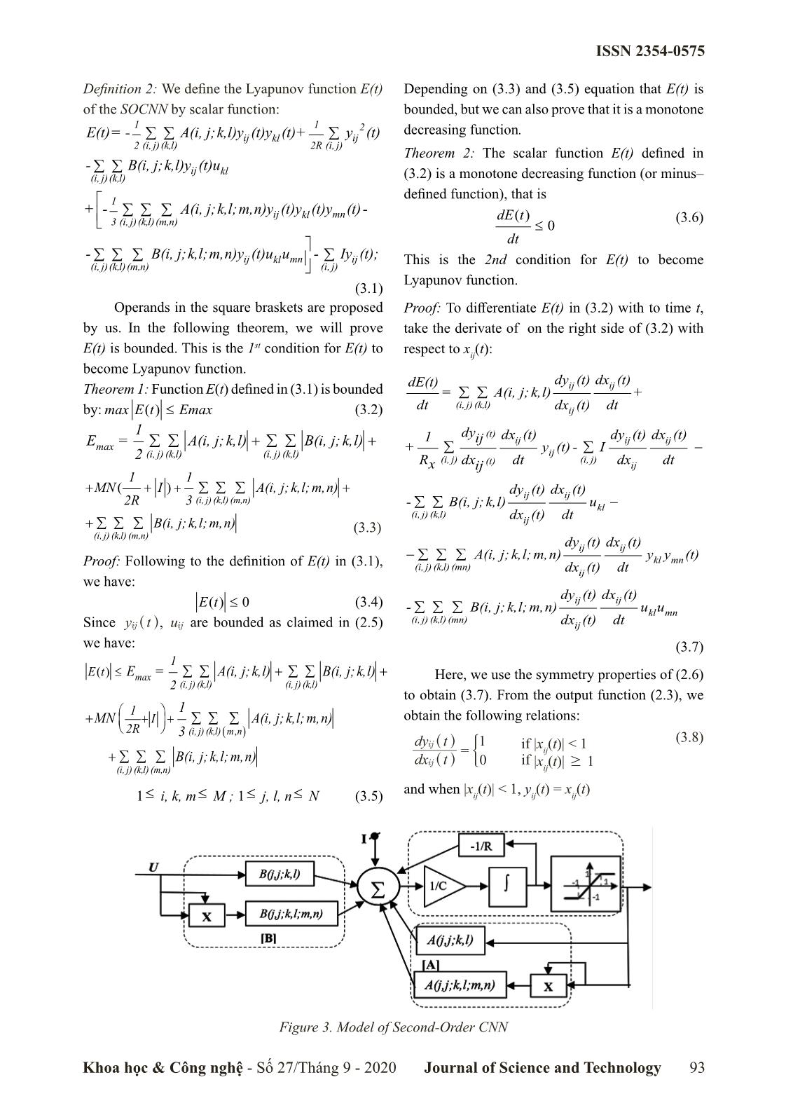 Architecture and stability of the second–order cellular neural networks trang 3