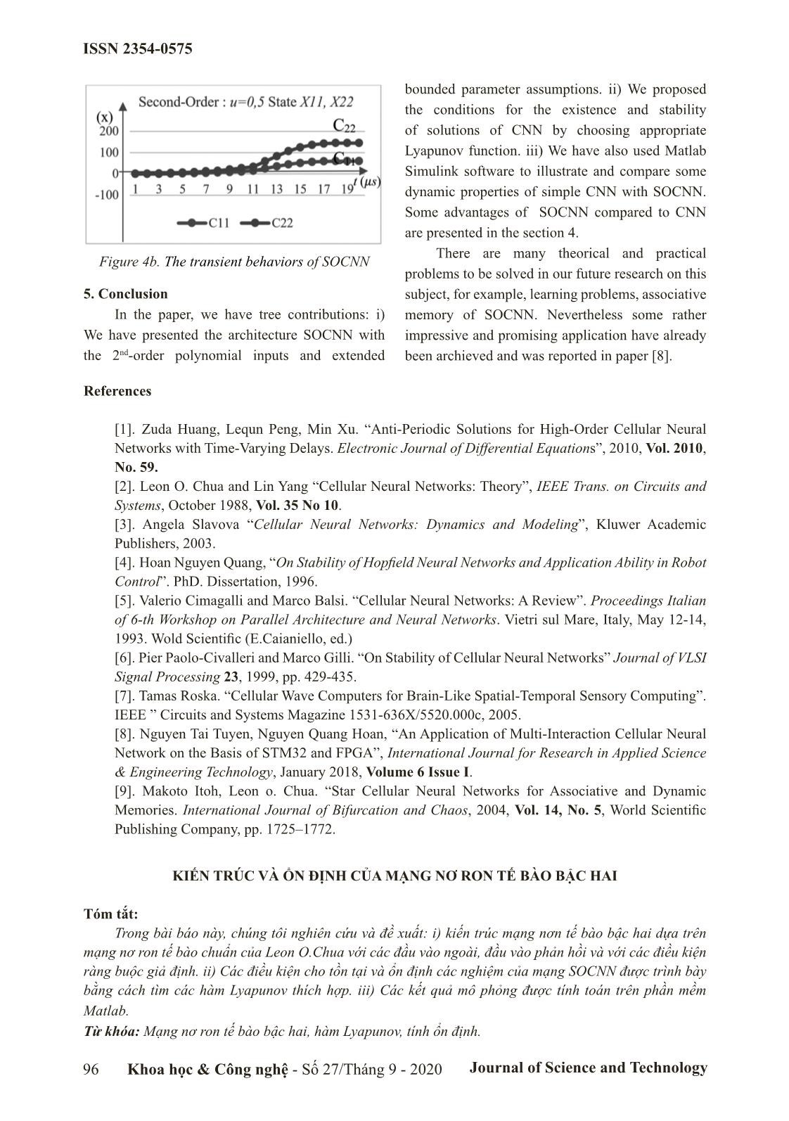 Architecture and stability of the second–order cellular neural networks trang 6