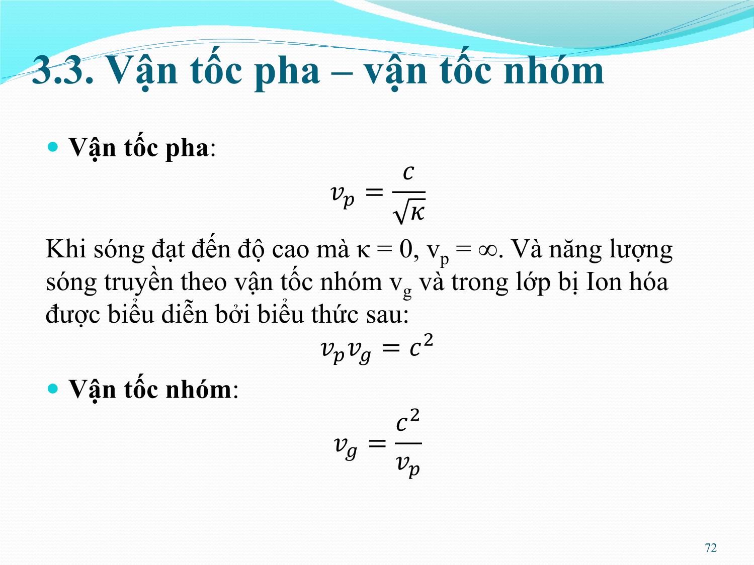 Bài giảng Kỹ thuật anten và truyền sóng - Chương 3: Truyền sóng trong tầng điện ly - Nguyễn Thị Linh Phương trang 8