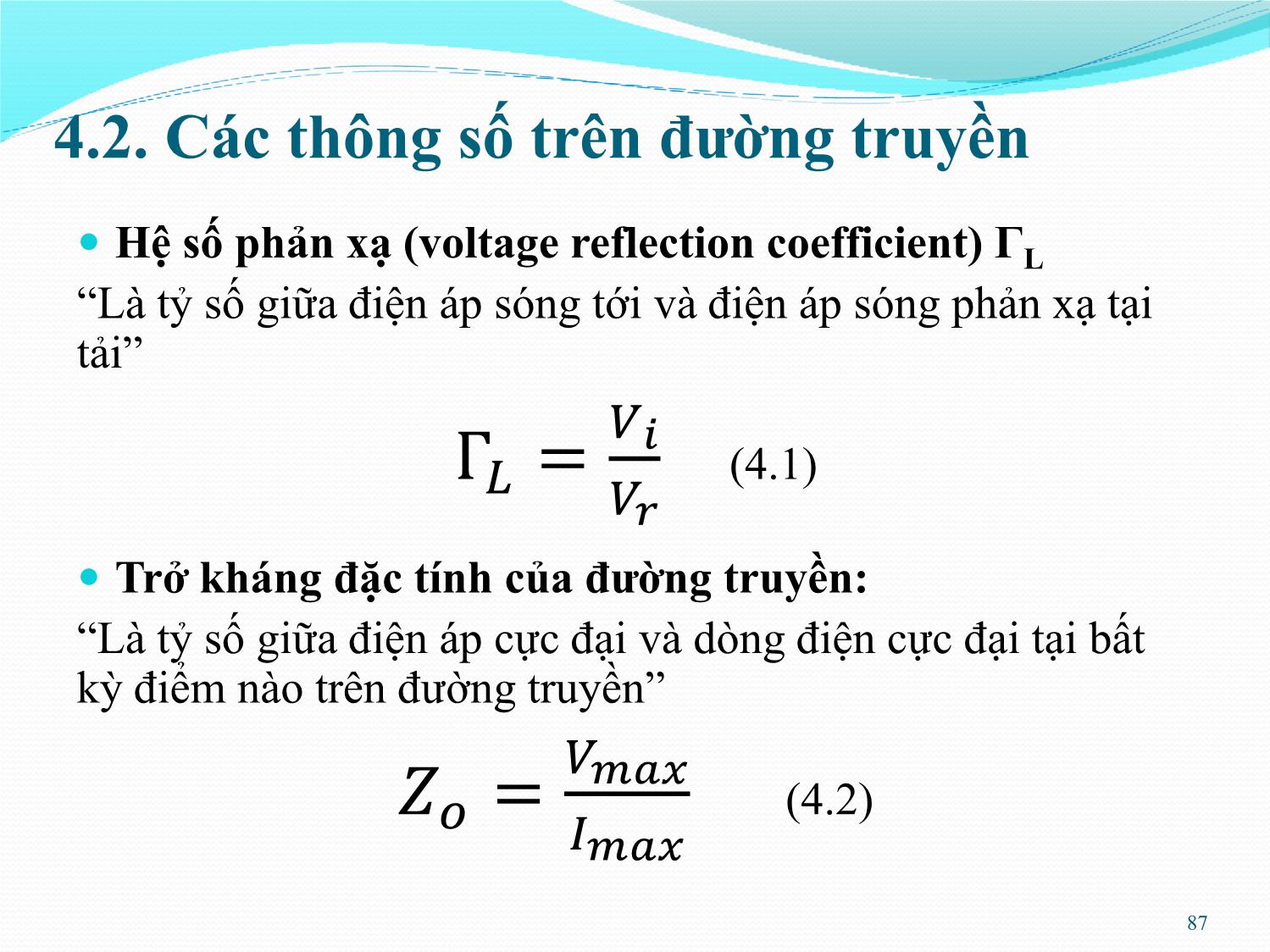 Bài giảng Kỹ thuật anten và truyền sóng - Chương 4: Truyền lan sóng hữu tuyến - Nguyễn Thị Linh Phương trang 5