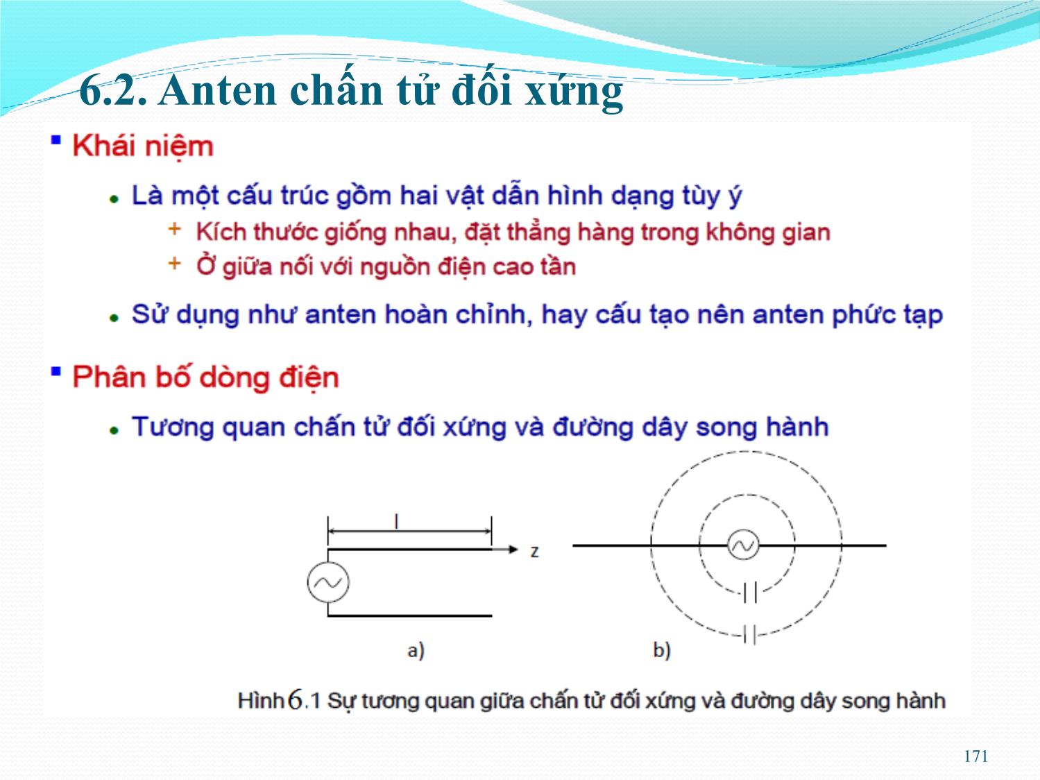 Bài giảng Kỹ thuật anten và truyền sóng - Chương 6: Anten chấn tử - Nguyễn Thị Linh Phương trang 3