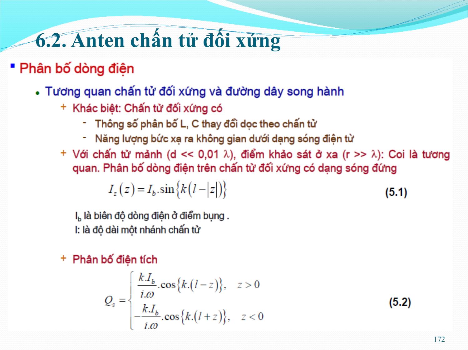 Bài giảng Kỹ thuật anten và truyền sóng - Chương 6: Anten chấn tử - Nguyễn Thị Linh Phương trang 4