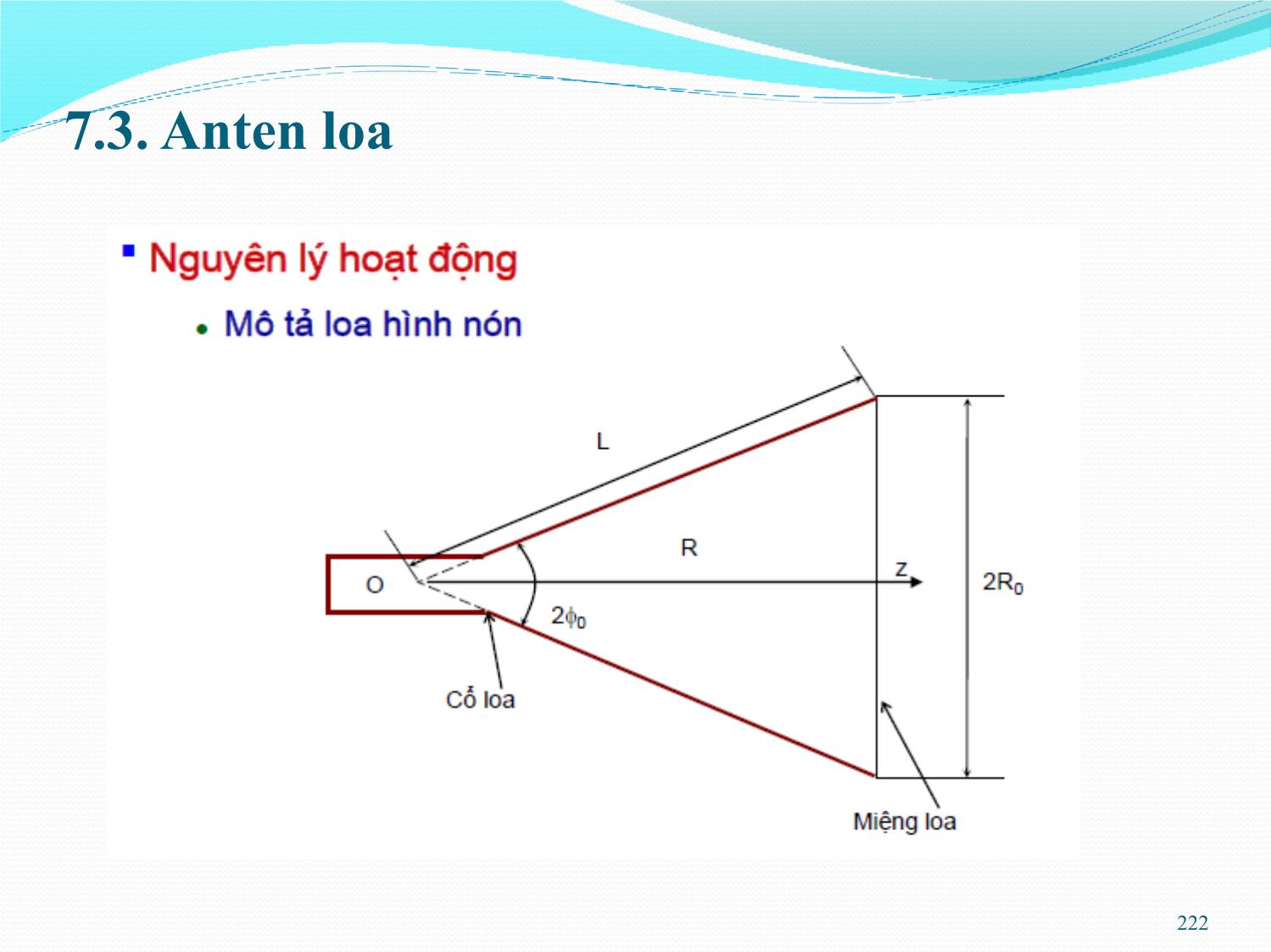 Bài giảng Kỹ thuật anten và truyền sóng - Chương 7: Anten góc mở - Nguyễn Thị Linh Phương trang 9