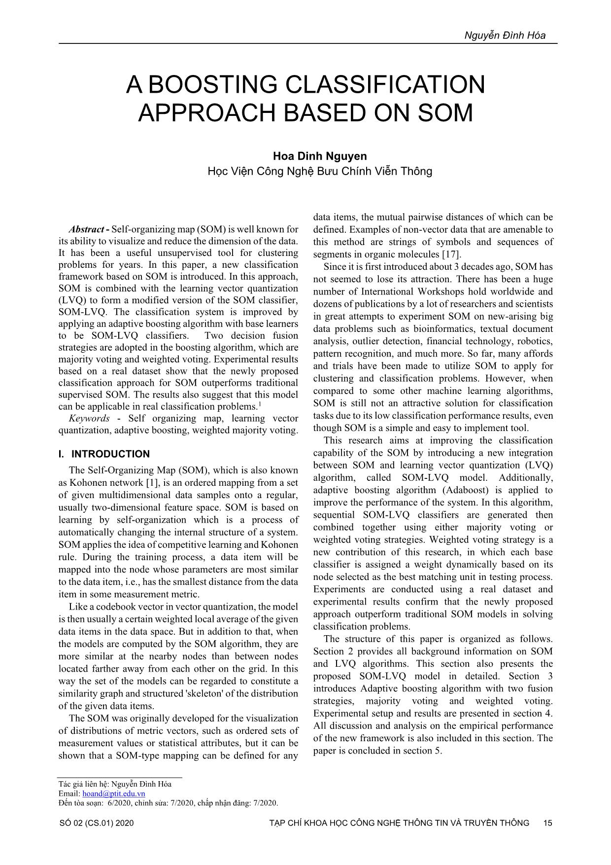 A boosting classification approach based on SOM trang 1