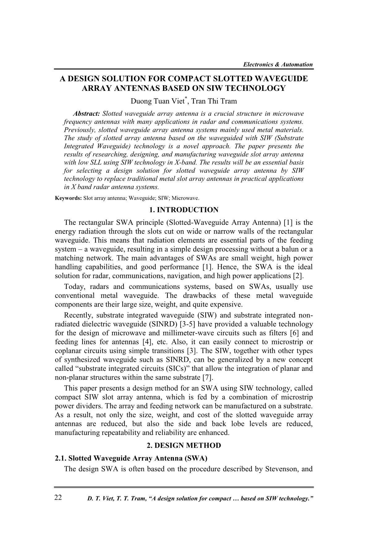 A design solution for compact slotted waveguide array antennas based on SIW technology trang 1