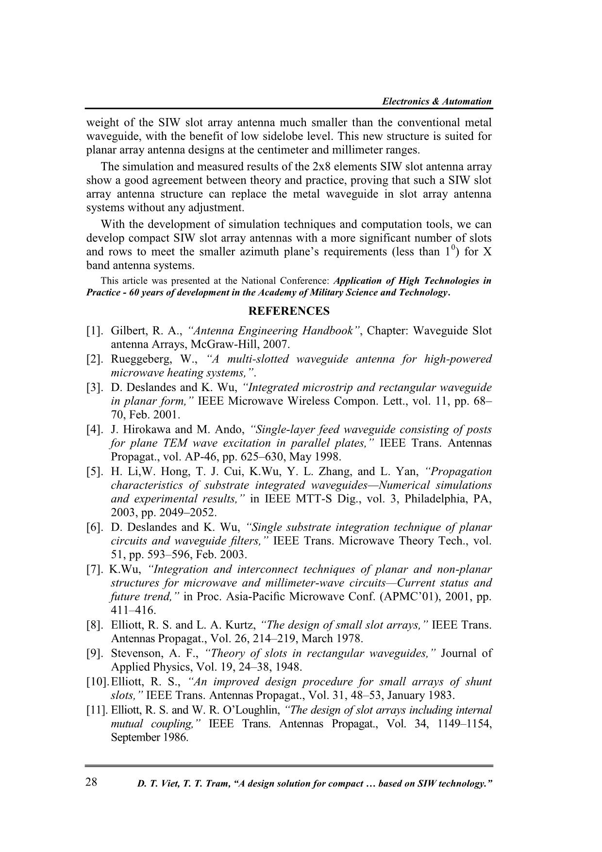 A design solution for compact slotted waveguide array antennas based on SIW technology trang 7