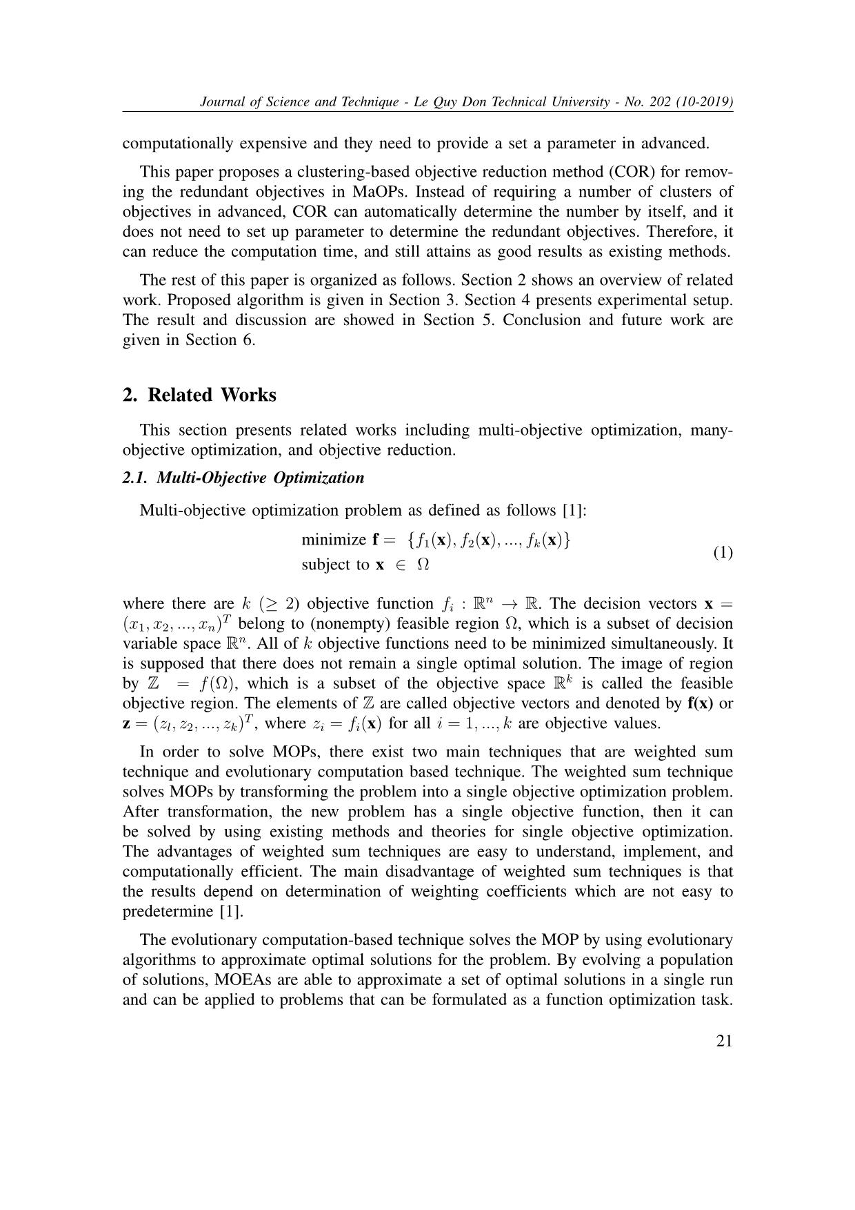 An improvement of clustering-based objective reduction method for many-objective optimization problems trang 3