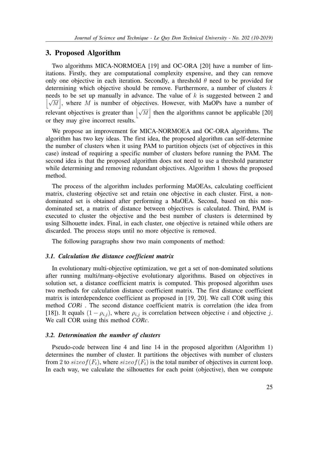 An improvement of clustering-based objective reduction method for many-objective optimization problems trang 7