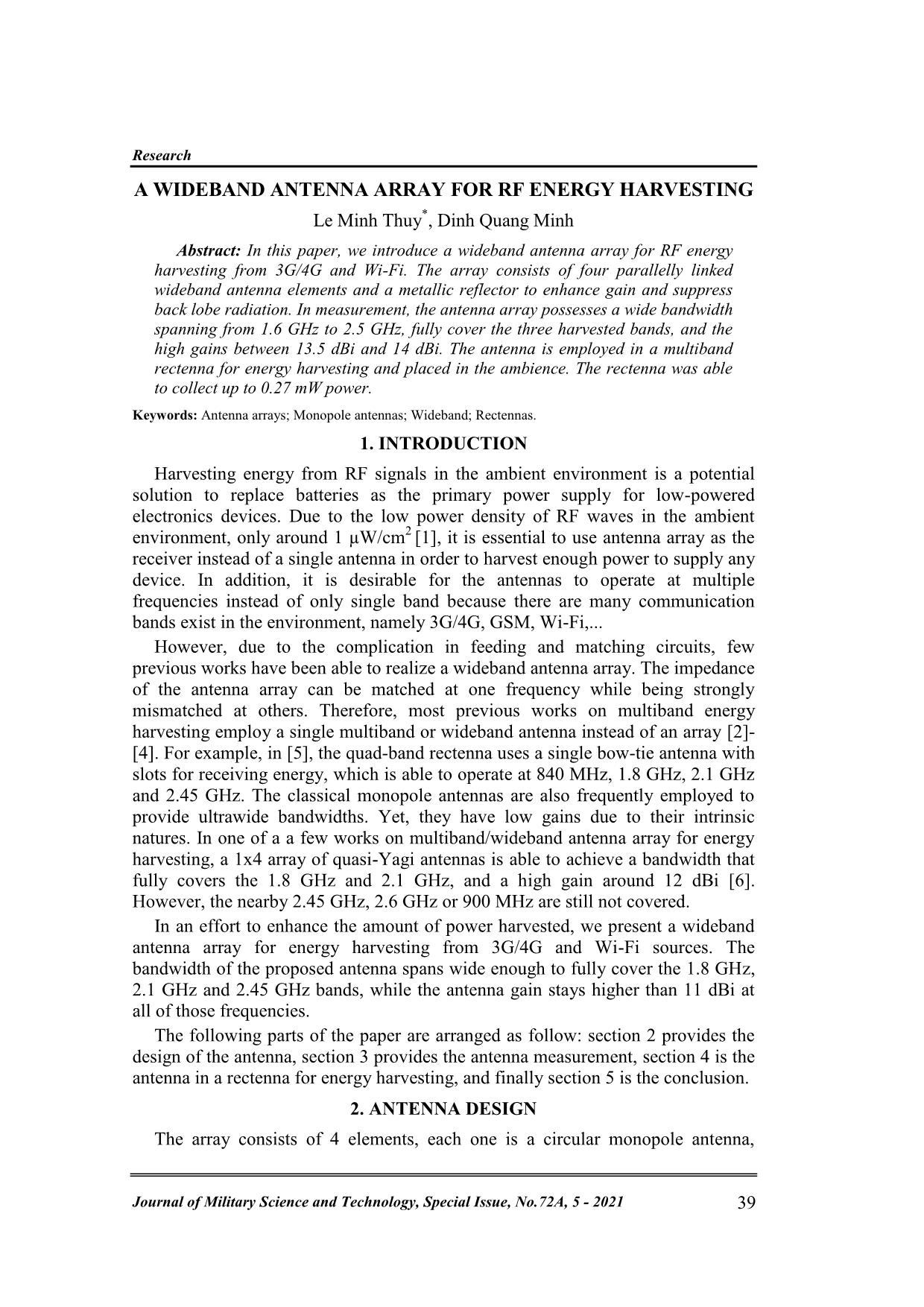 A wideband antenna array for RF energy harvesting trang 1