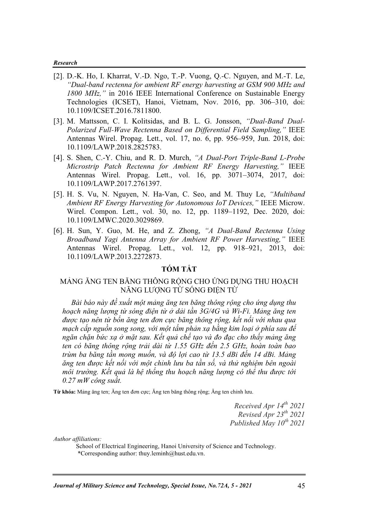 A wideband antenna array for RF energy harvesting trang 7