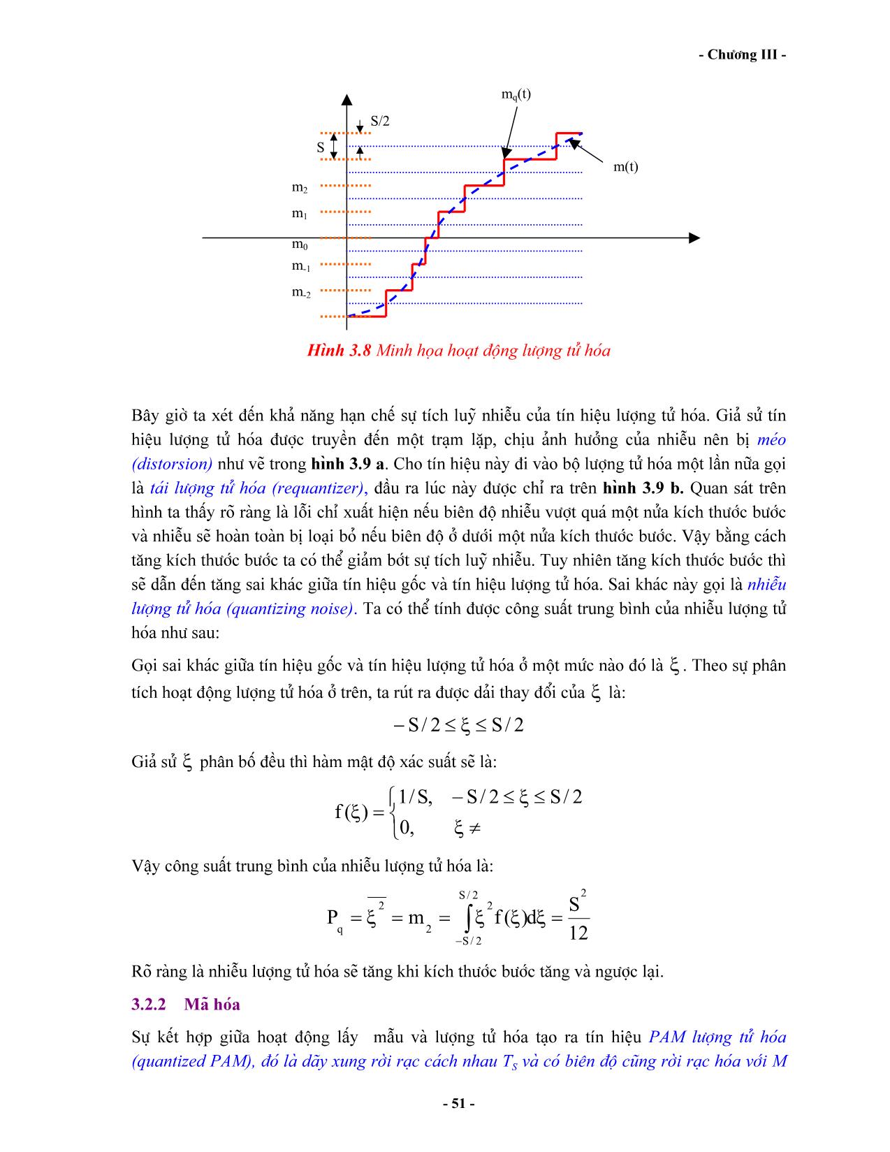 Bài giảng Kỹ thuật thông tin số chung - Chương 3: Kỹ thuật số hoá và định dạng tín hiệu trang 8