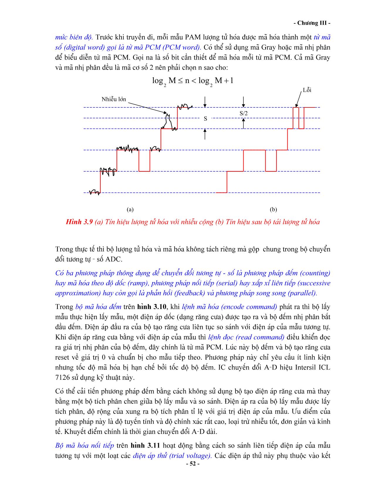 Bài giảng Kỹ thuật thông tin số chung - Chương 3: Kỹ thuật số hoá và định dạng tín hiệu trang 9