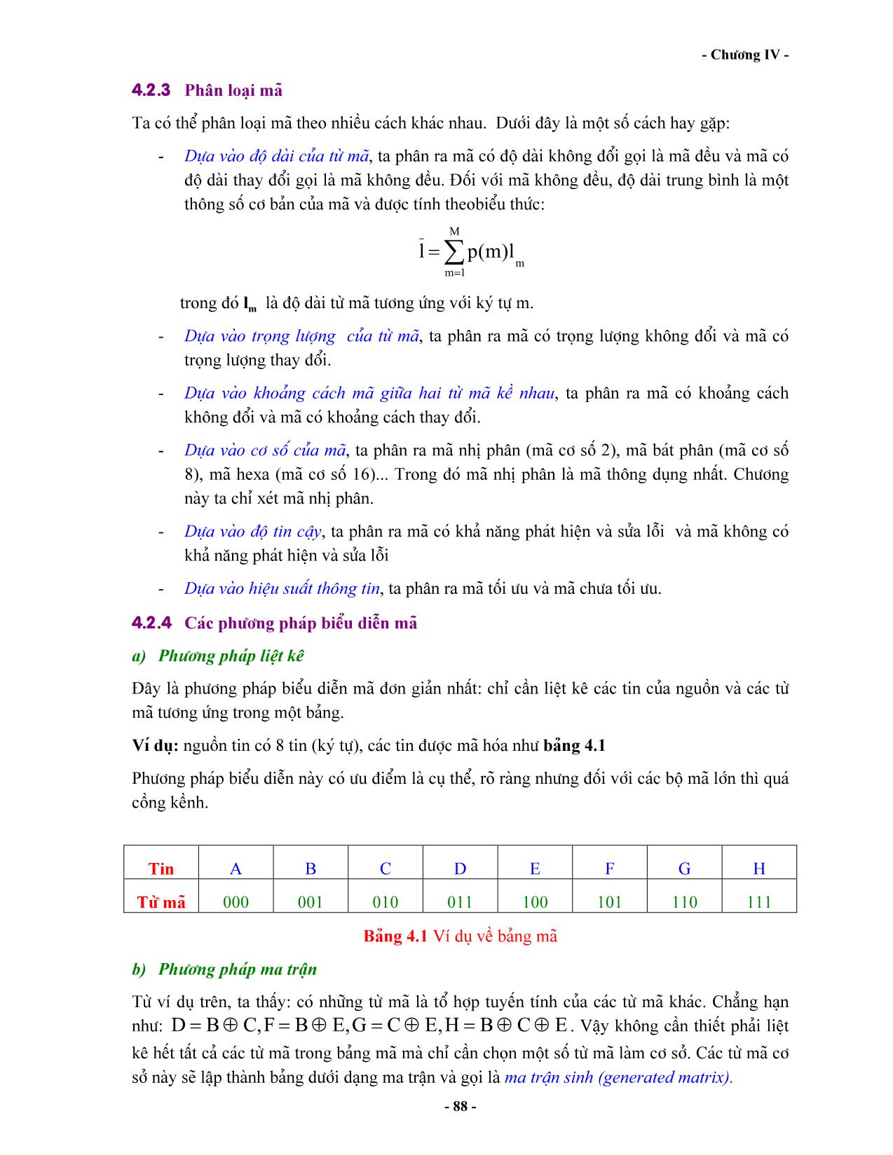 Bài giảng Kỹ thuật thông tin số chung - Chương 4: Mã hóa nguồn trang 8
