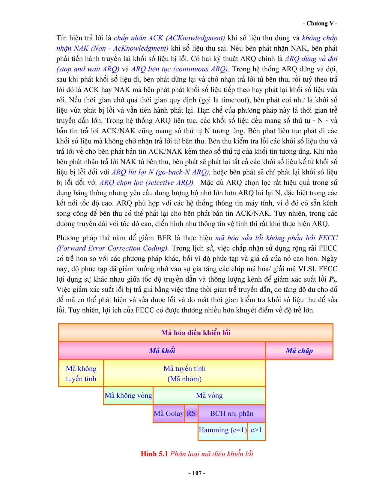 Bài giảng Kỹ thuật thông tin số chung - Chương 5: Mã hóa kênh trang 3
