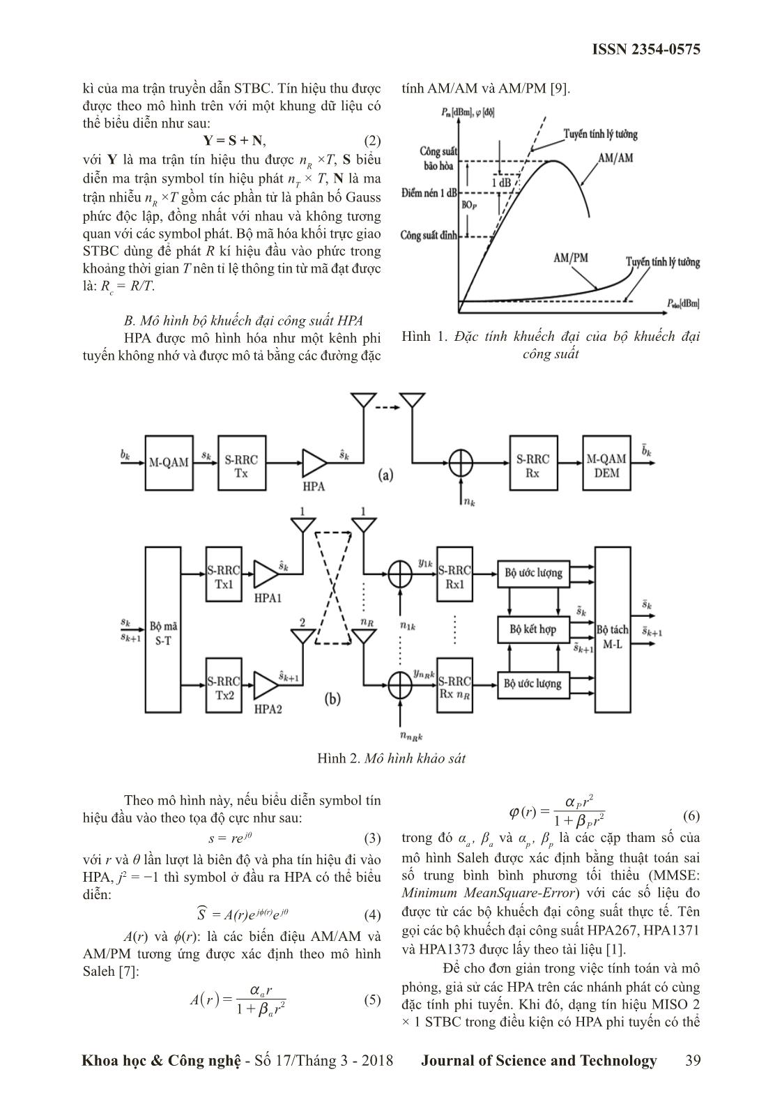 Đánh giá tác động riêng của méo phi tuyến gây bởi hpa trong hệ thống MISO 2×1 STBC trang 2